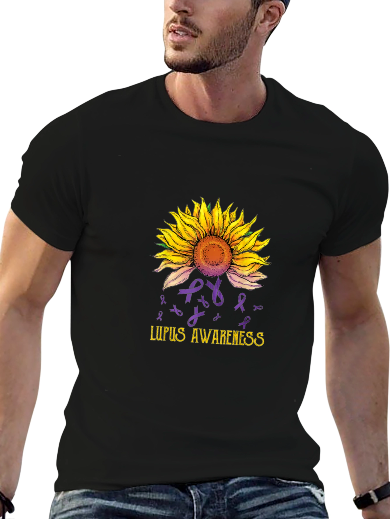 Lupus Awareness Sunflower Graphic Tee