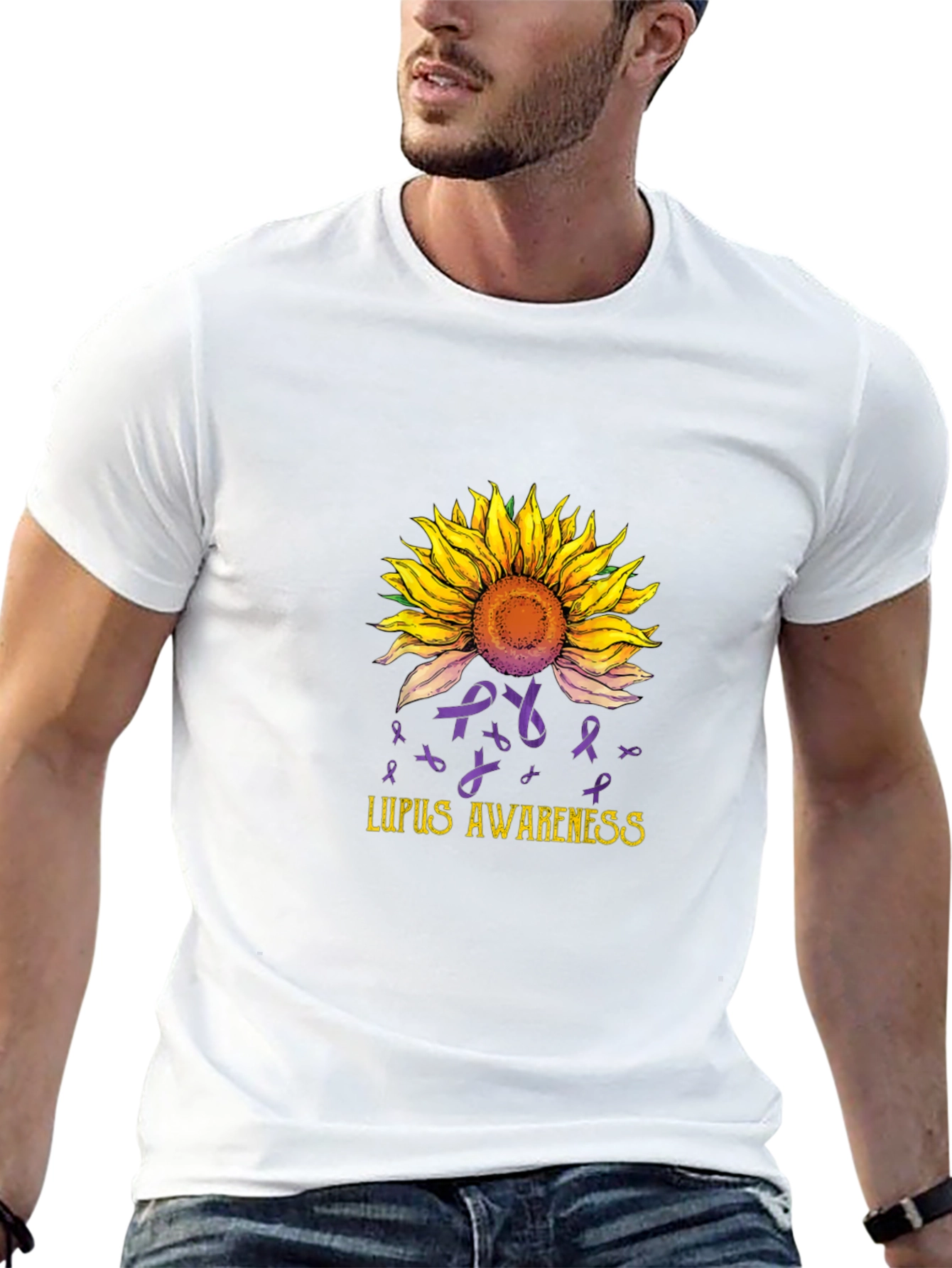Lupus Awareness Sunflower Graphic Tee