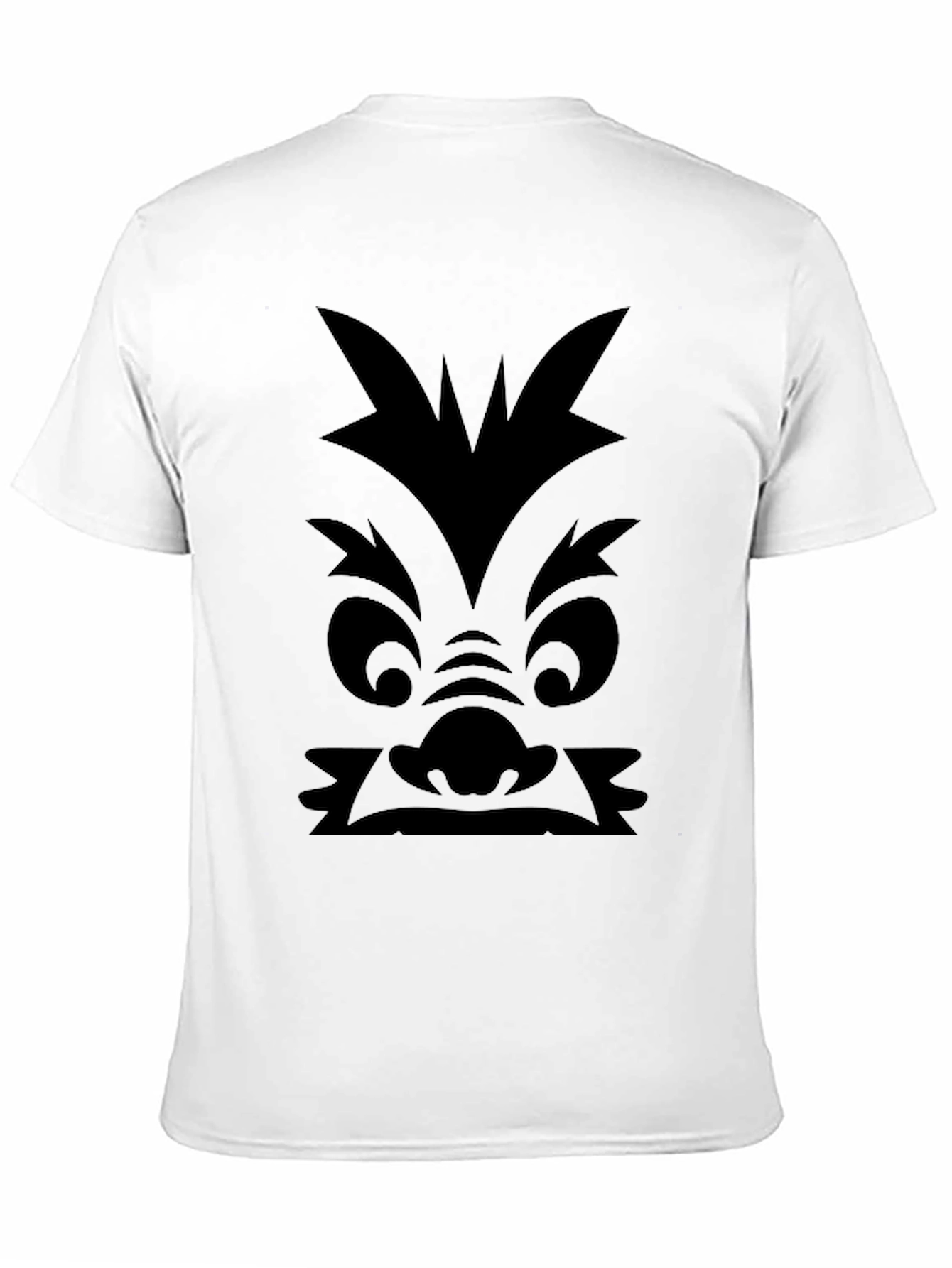 Monster Face Graphic Print Black T-Shirt