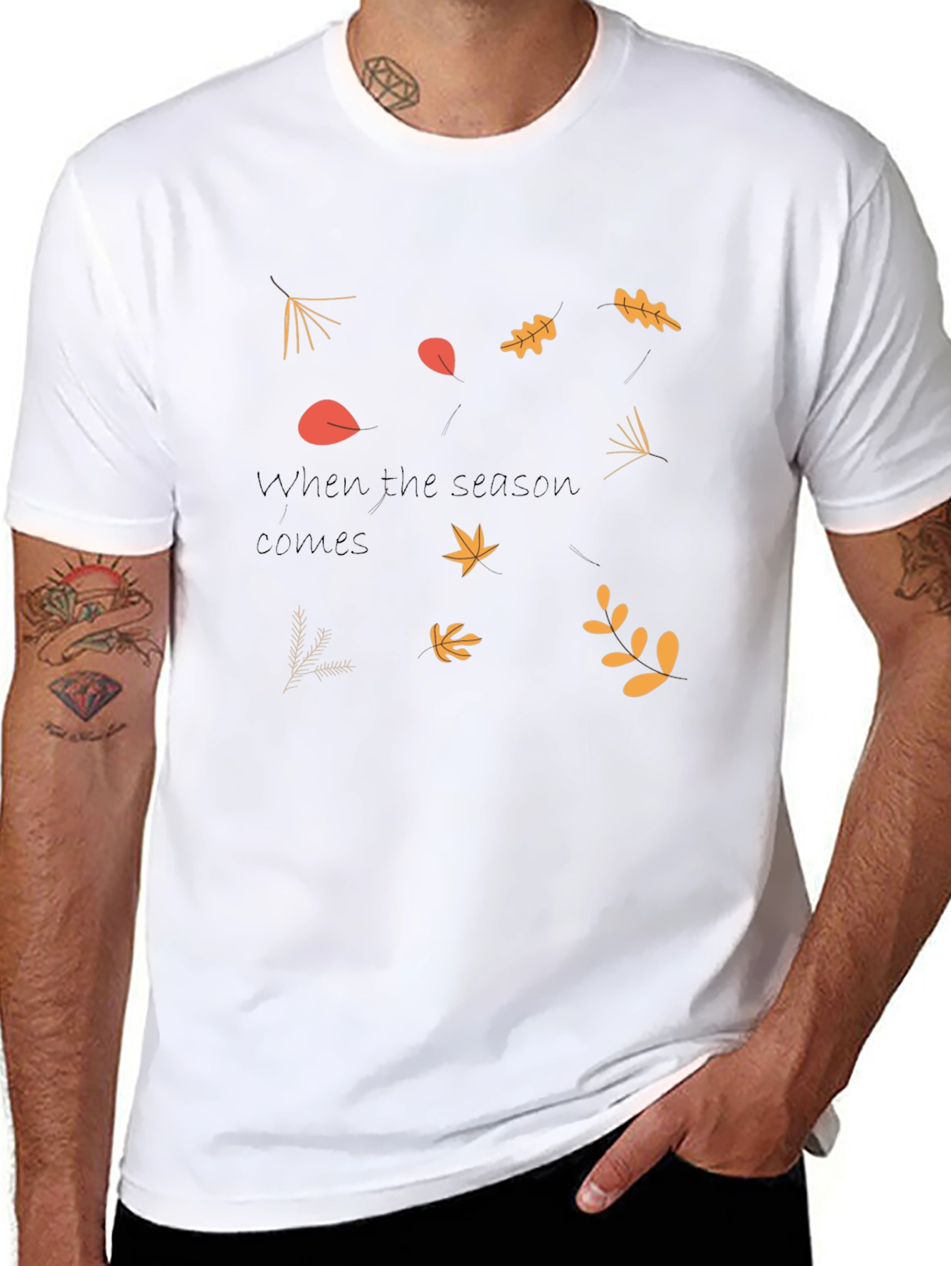 Autumn Leaves Graphic Tee - Seasonal Style
