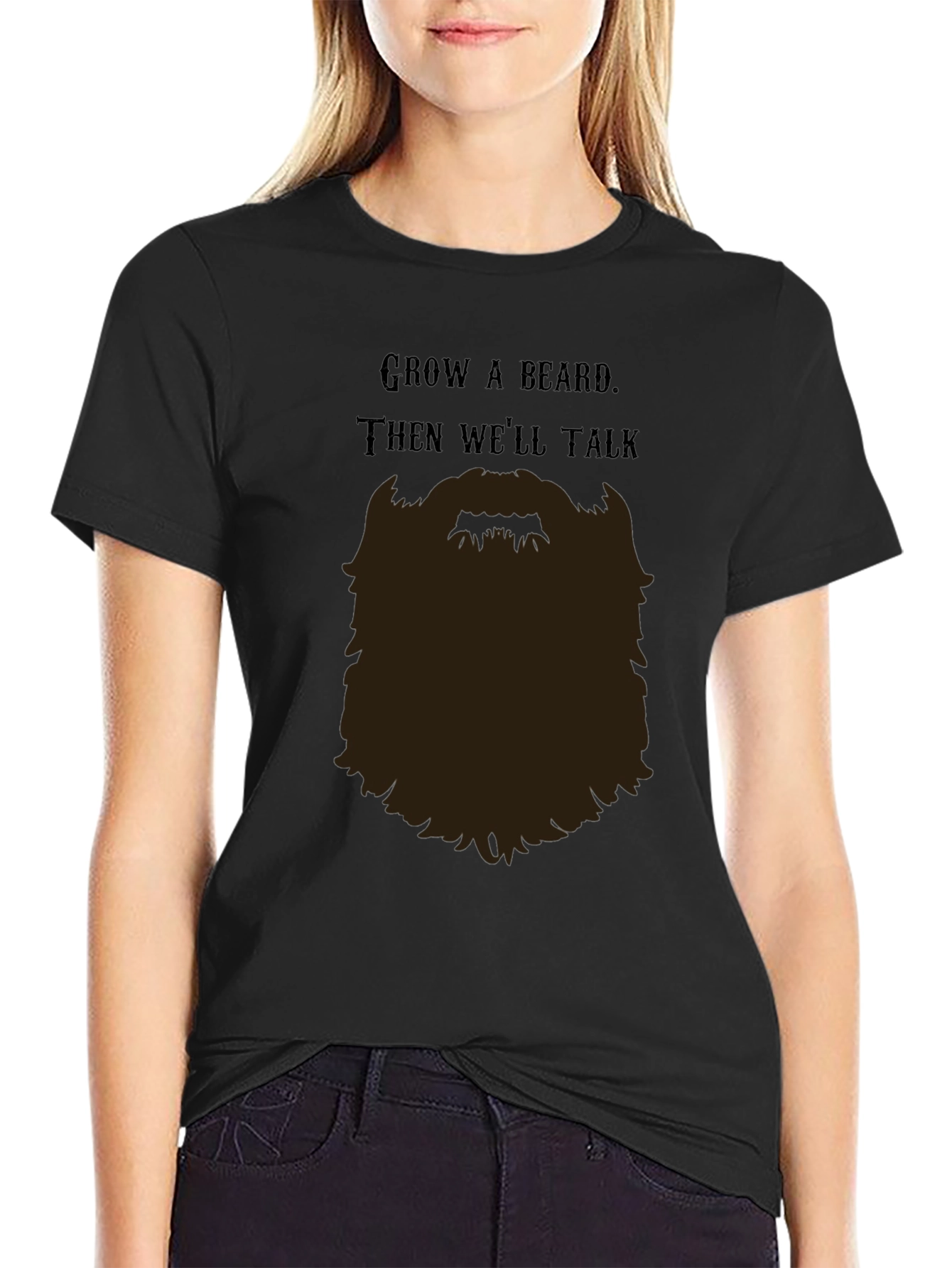 Grow a Beard T-Shirt - Funny Bearded Man Tee