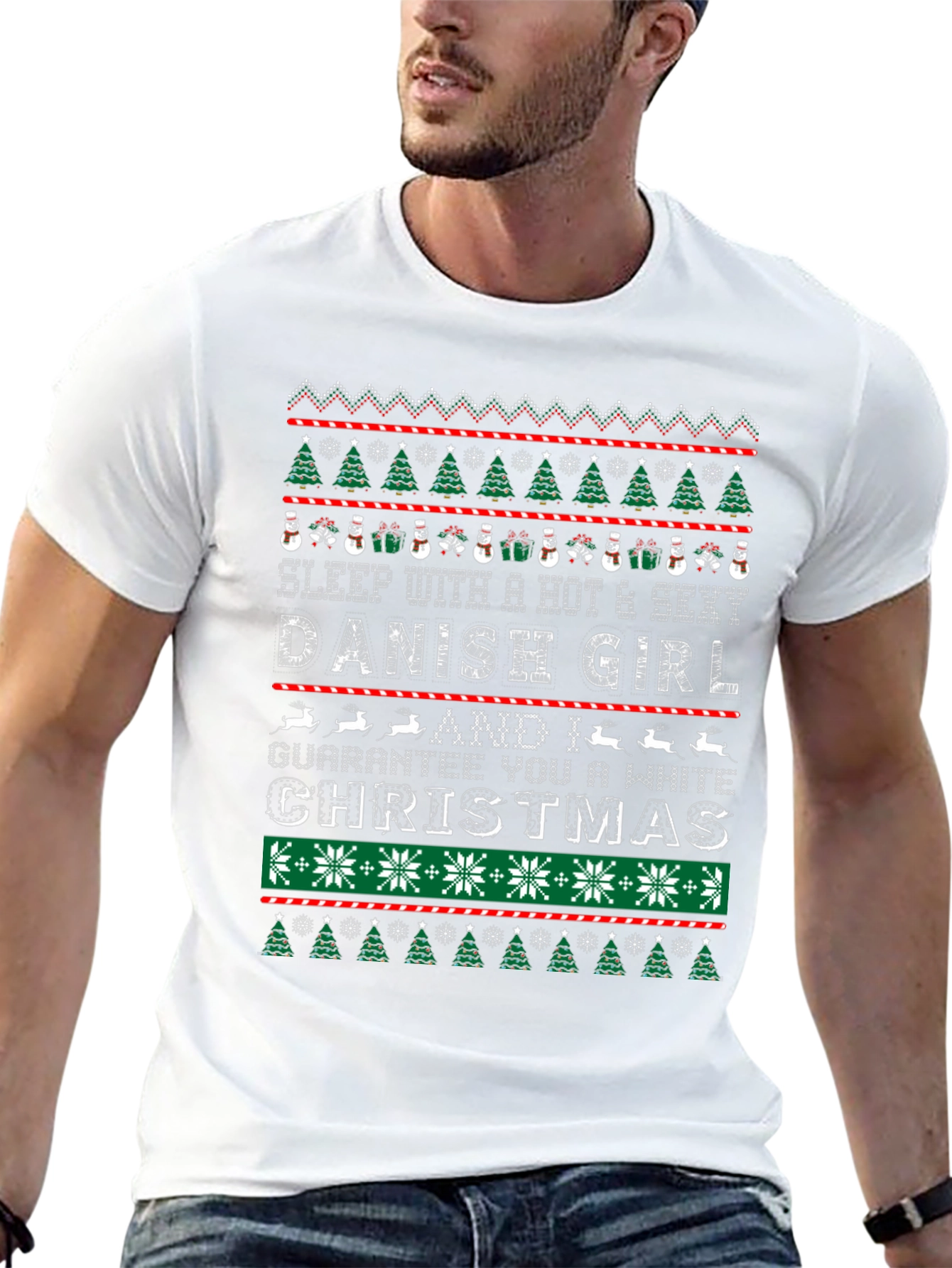 Hot Danish Girl Christmas Sweater T-Shirt