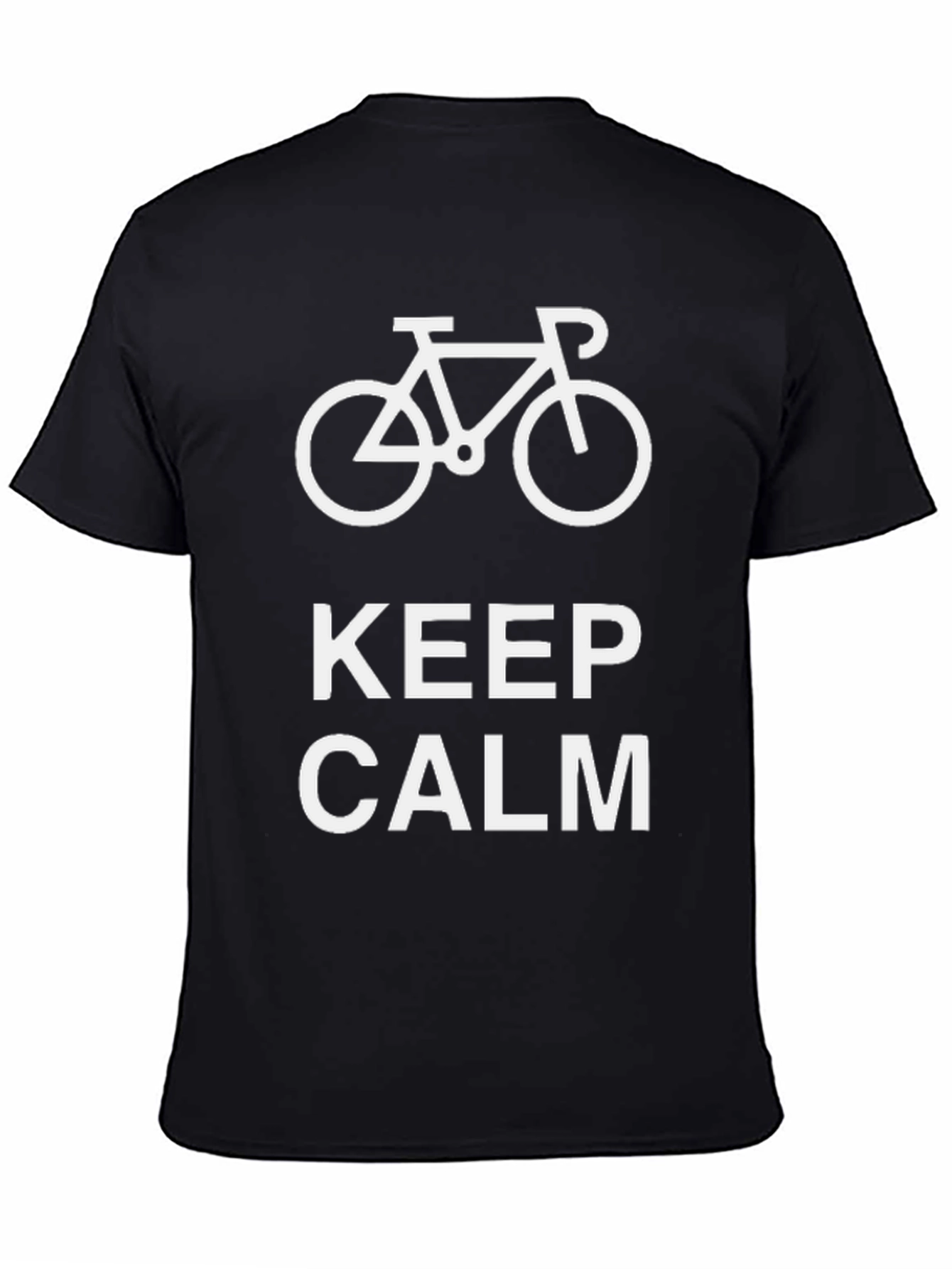 Keep Calm Cycle T-Shirt - Mens Black Tee