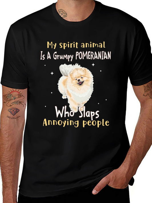 Grumpy Pomeranian Slaps People T-Shirt