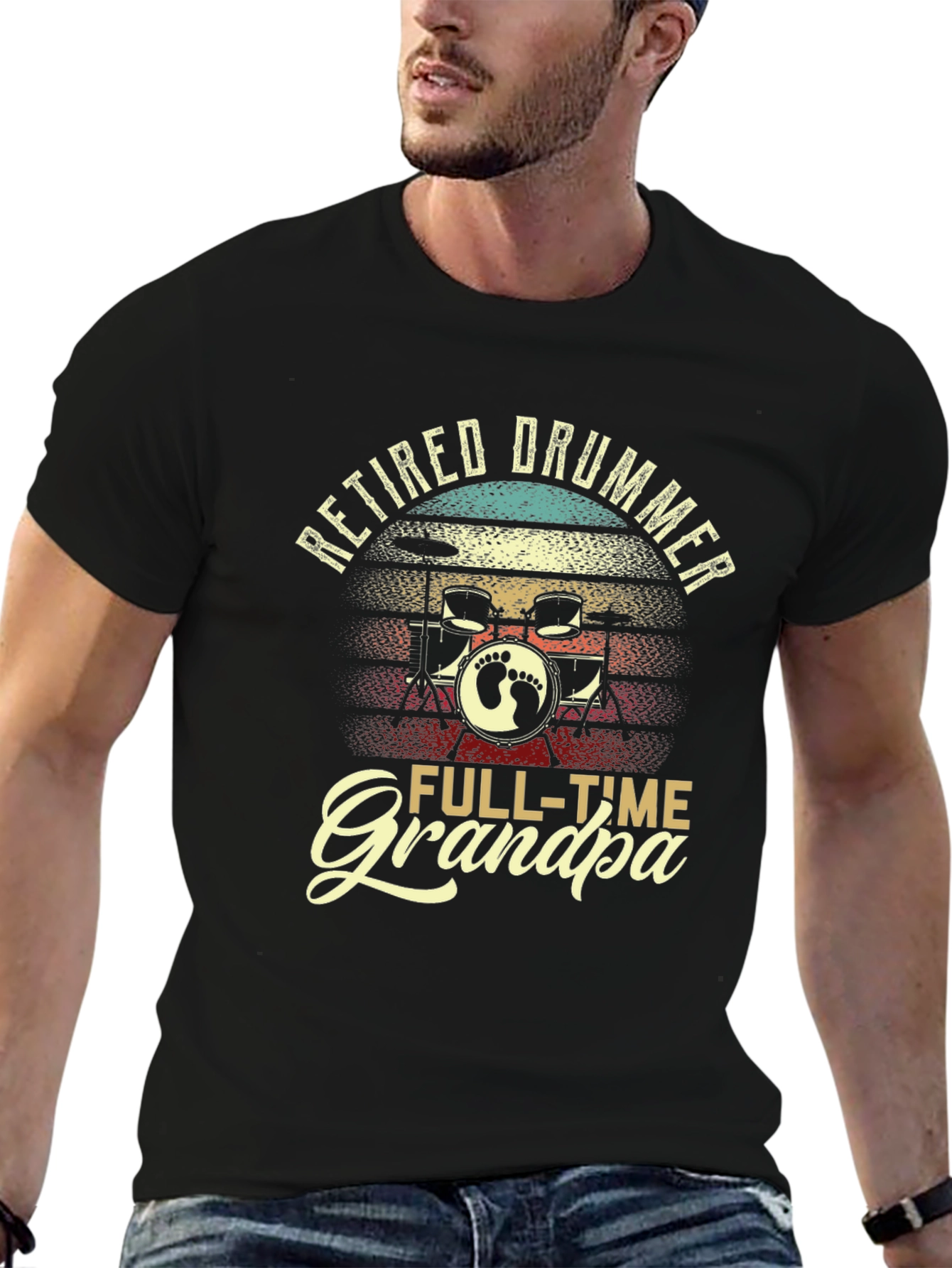 Retired Drummer Grandpa T-Shirt