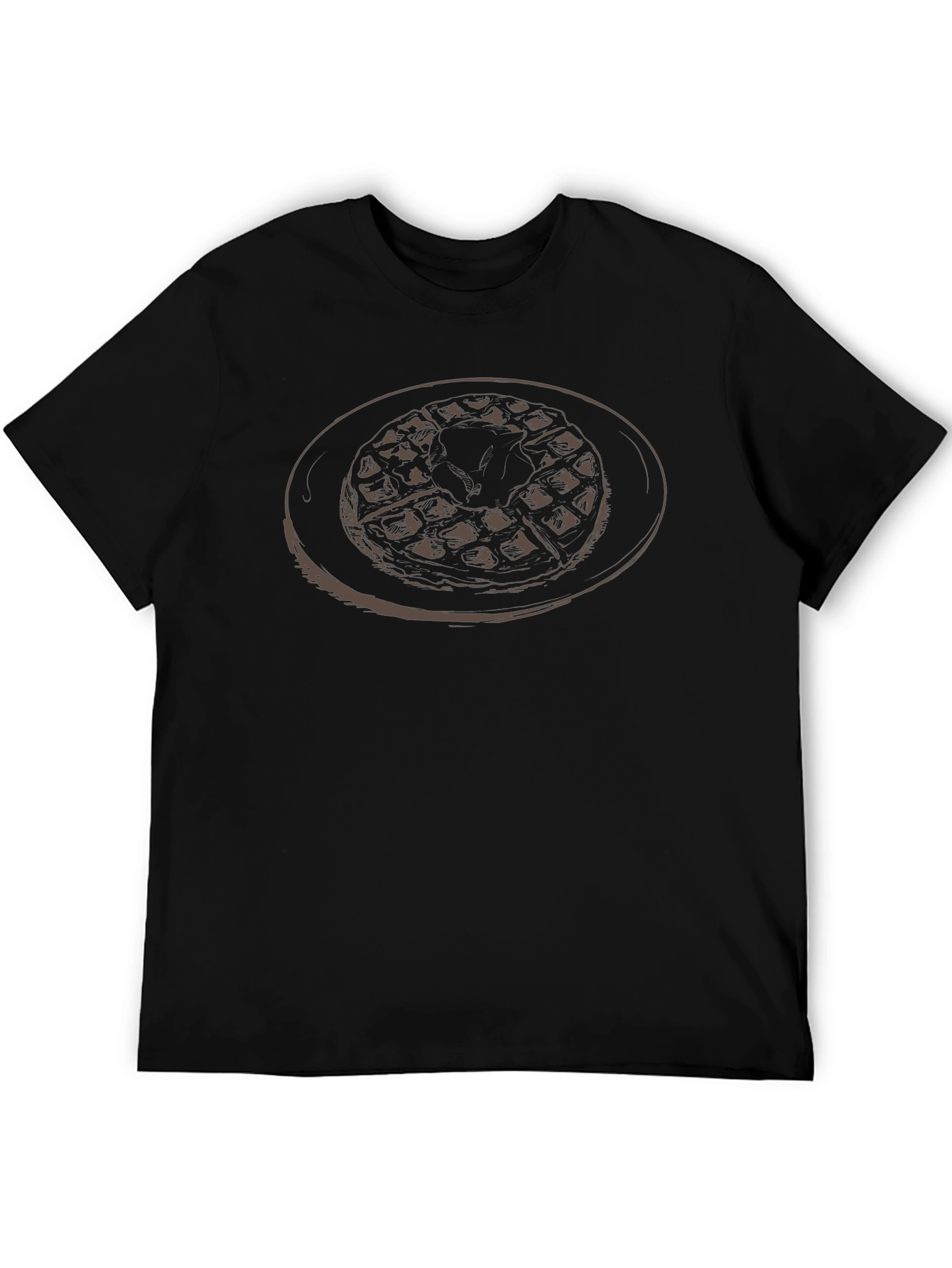 Waffle Graphic T-Shirt - Casual Cotton Tee