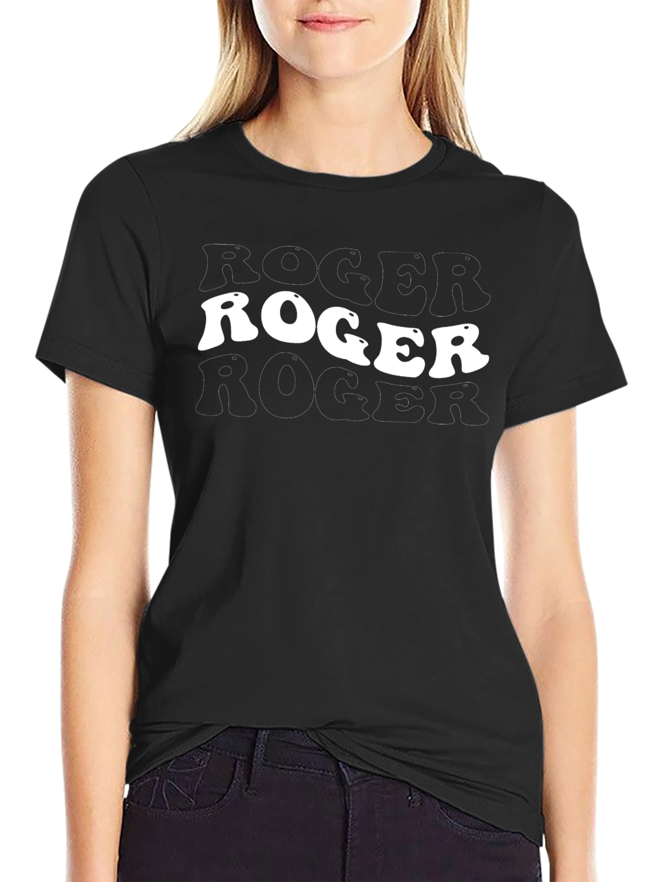 Roger Roger Graphic Tee - Black