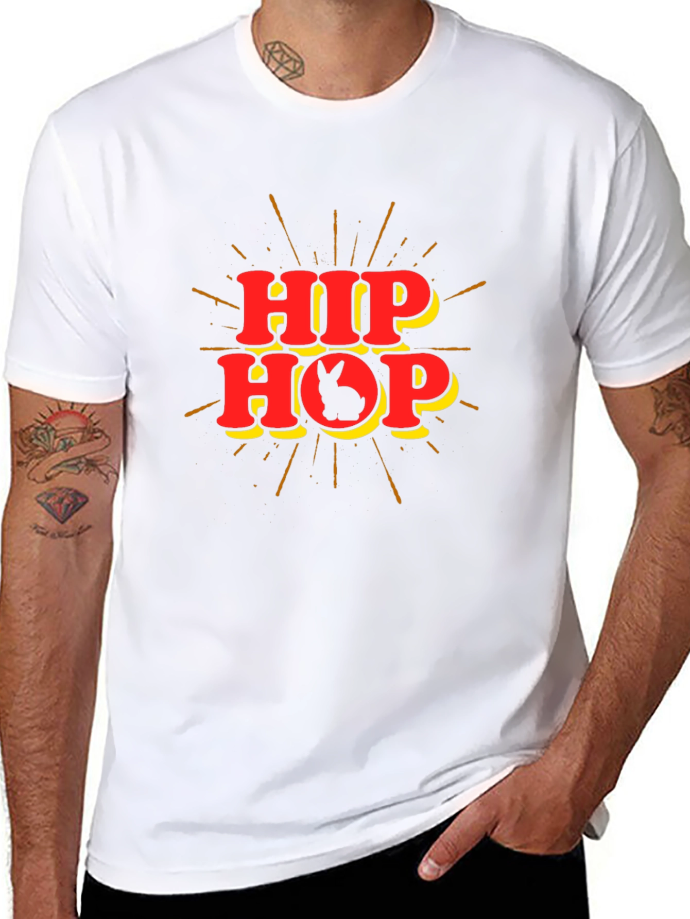 Hip Hop Easter Bunny T-Shirt - Mens