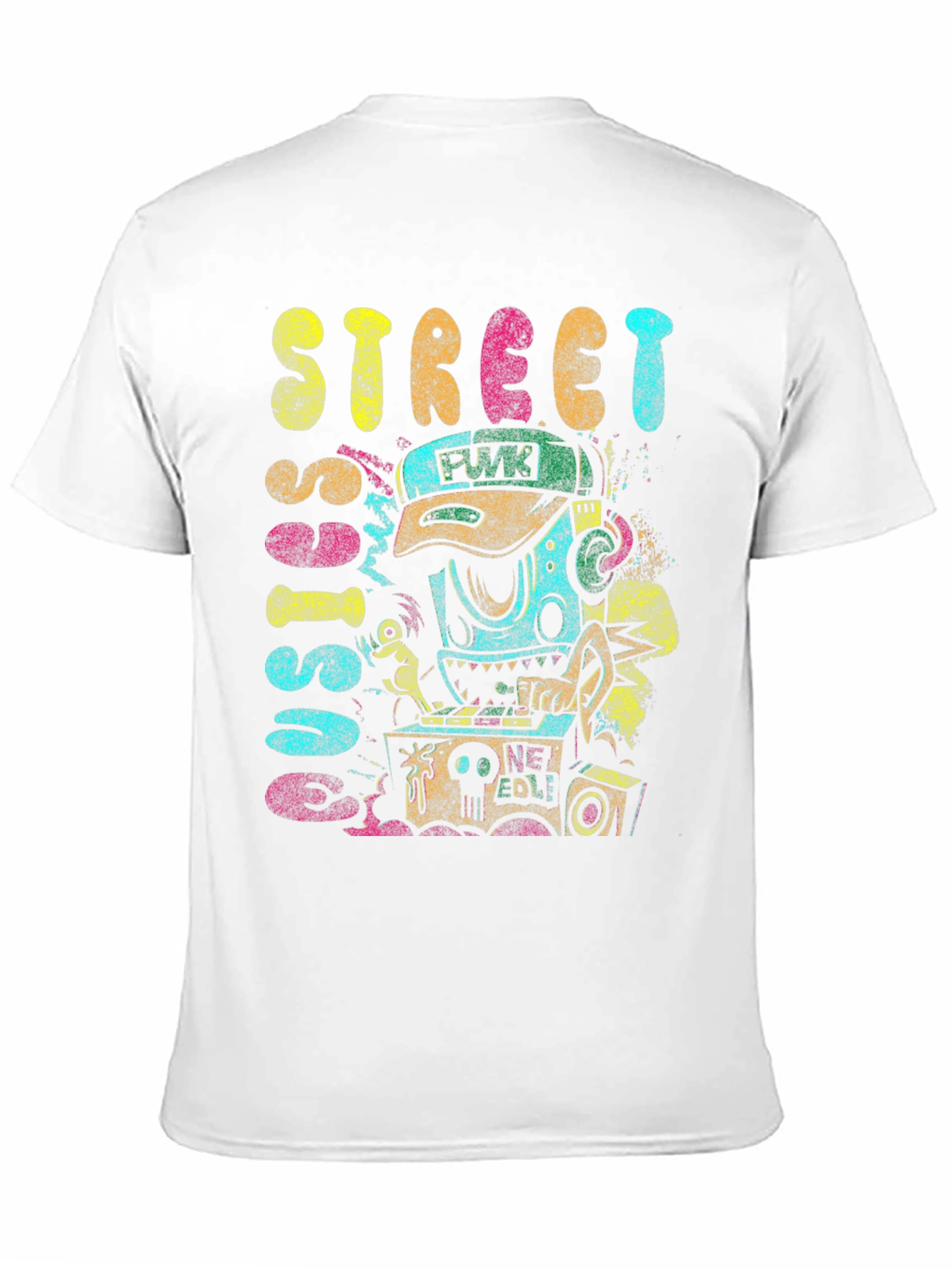 Street Sounds Graphic Tee - Black Cotton T-Shirt