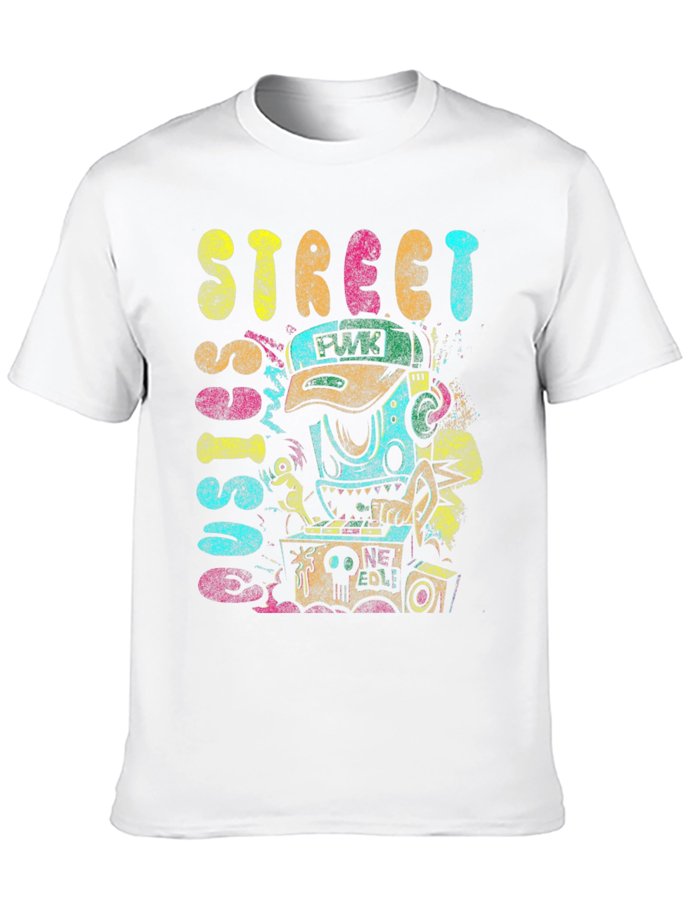 Street Sounds Graphic Tee - Black Cotton T-Shirt