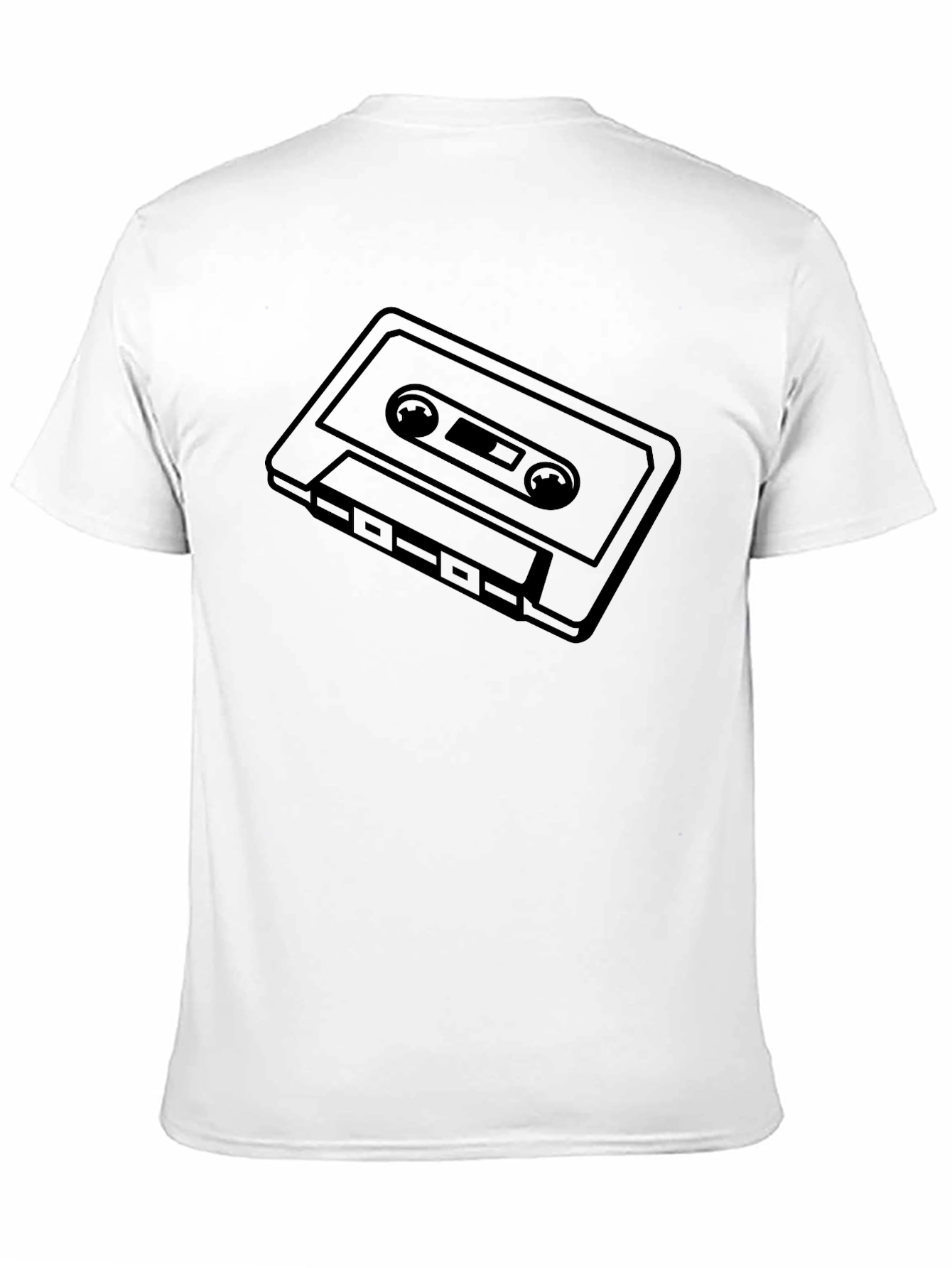 Retro Cassette Tape Graphic Tee - Black