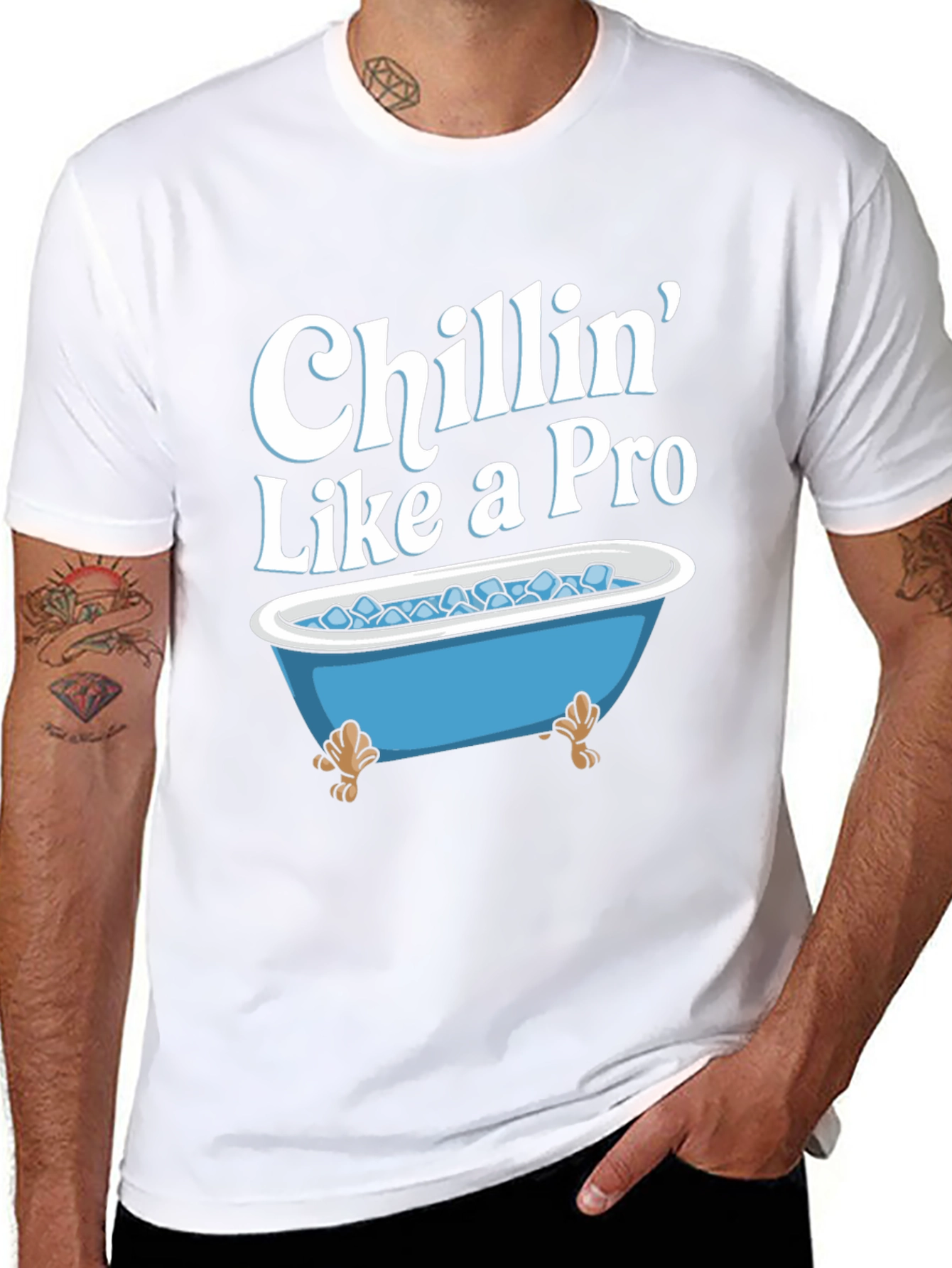 Chillin Like a Pro T-Shirt - Ice Bath Design
