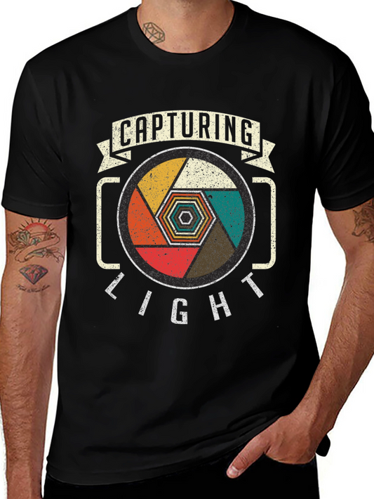 Capturing Light Camera Lens Graphic Tee - Black