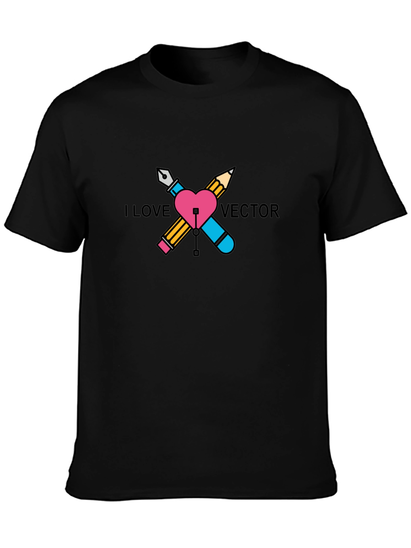 I Love Vector Graphic Design Tee