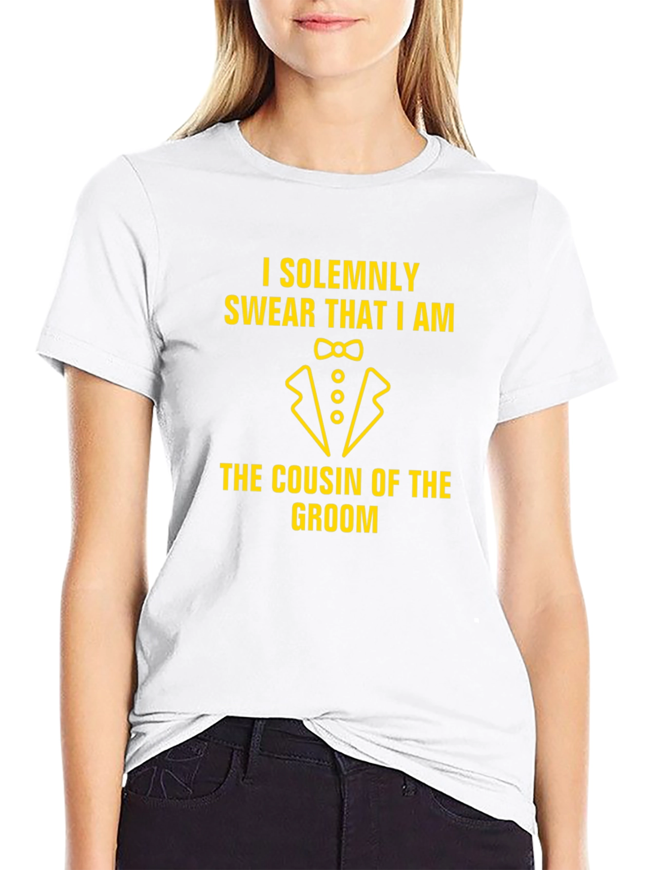 Cousin of the Groom Black Graphic T-Shirt