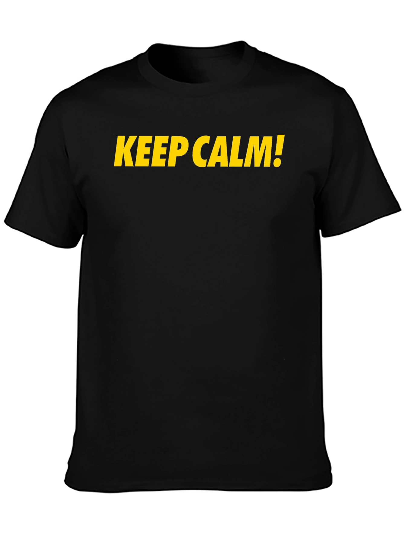 Keep Calm Graphic Tee - Black Cotton Casual T-Shirt