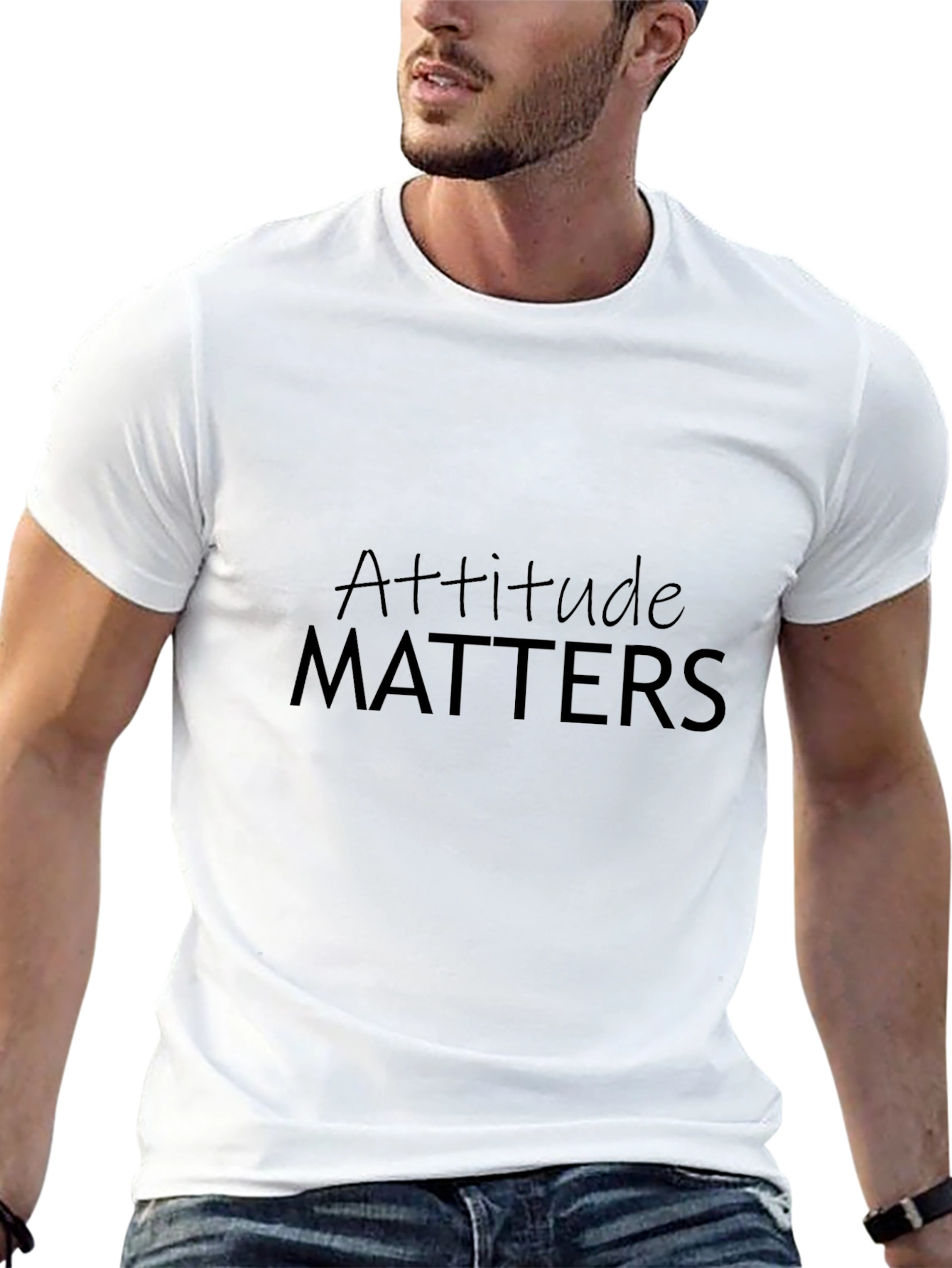 Attitude Matters Black T-Shirt for Men