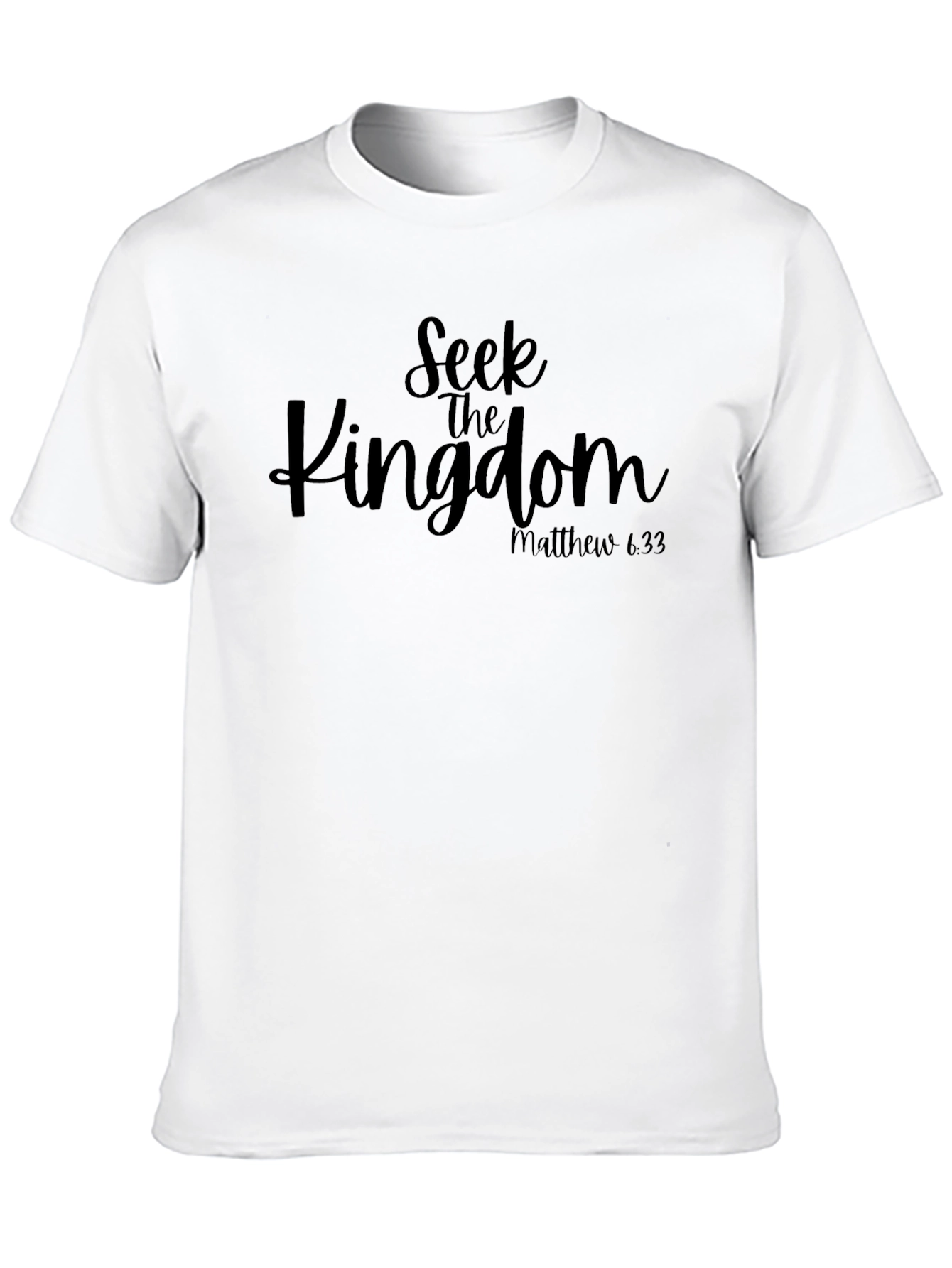Seek the Kingdom Black Christian T-Shirt