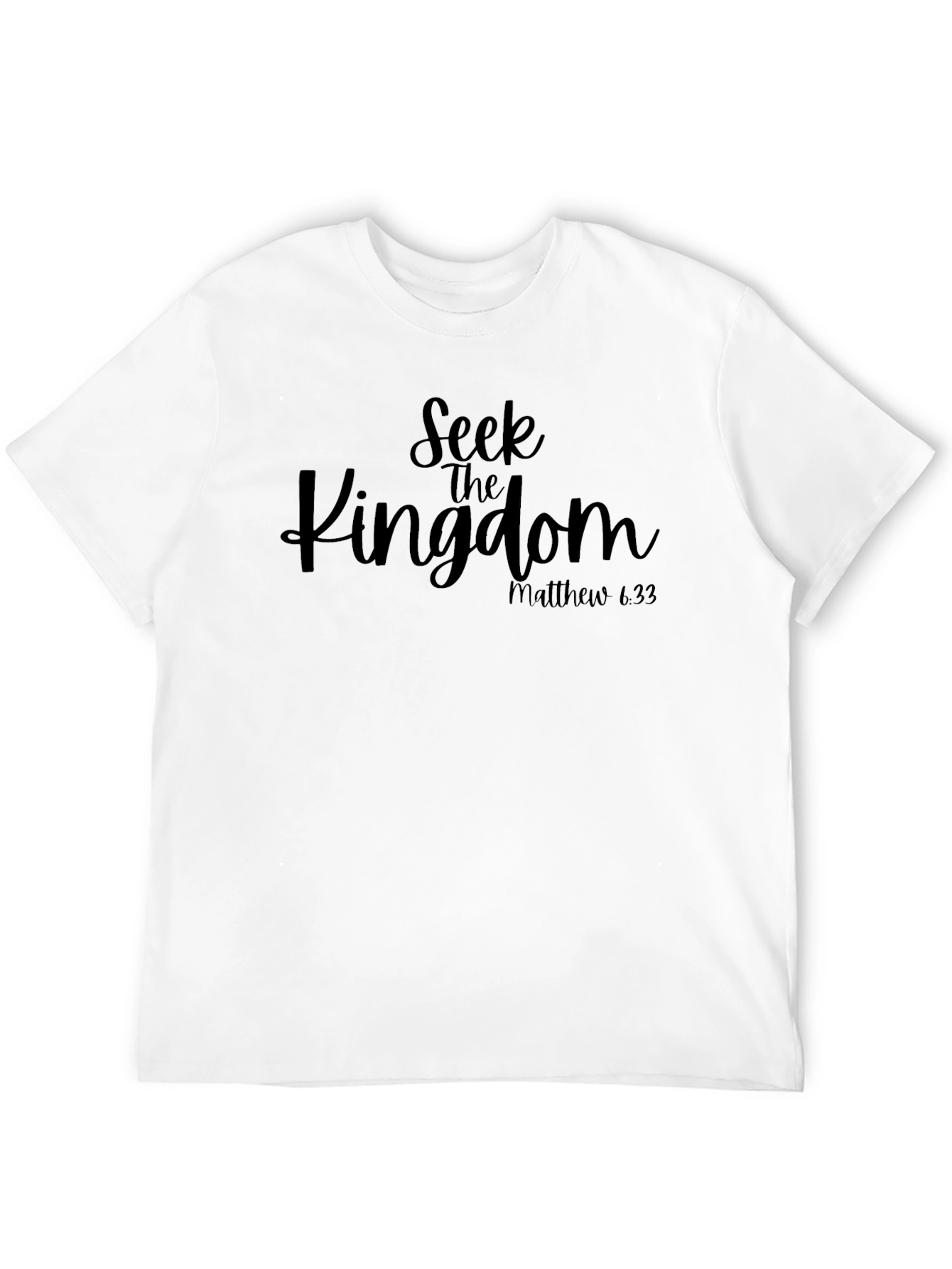 Seek the Kingdom Black Christian T-Shirt