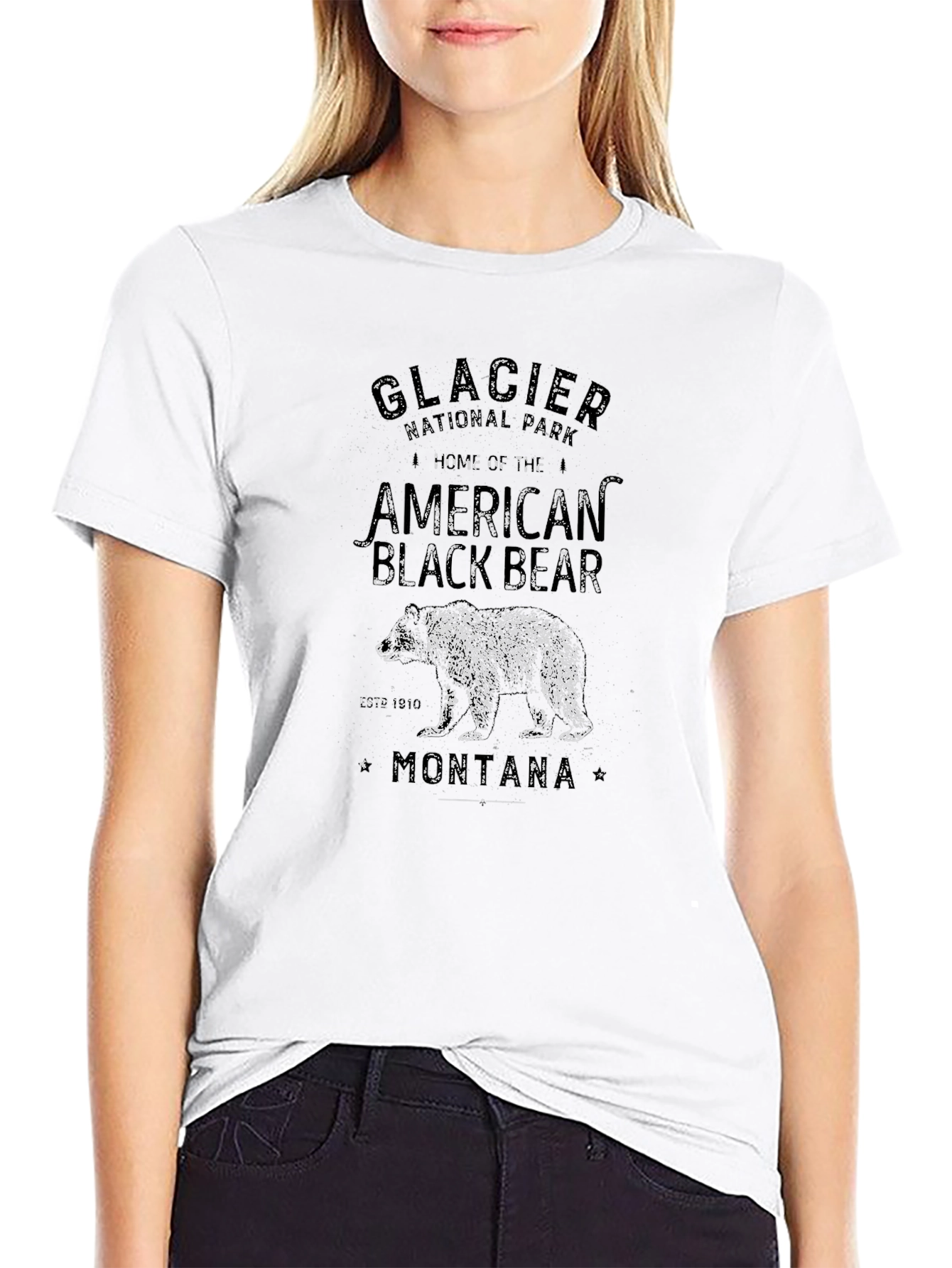 Glacier National Park American Black Bear T-Shirt