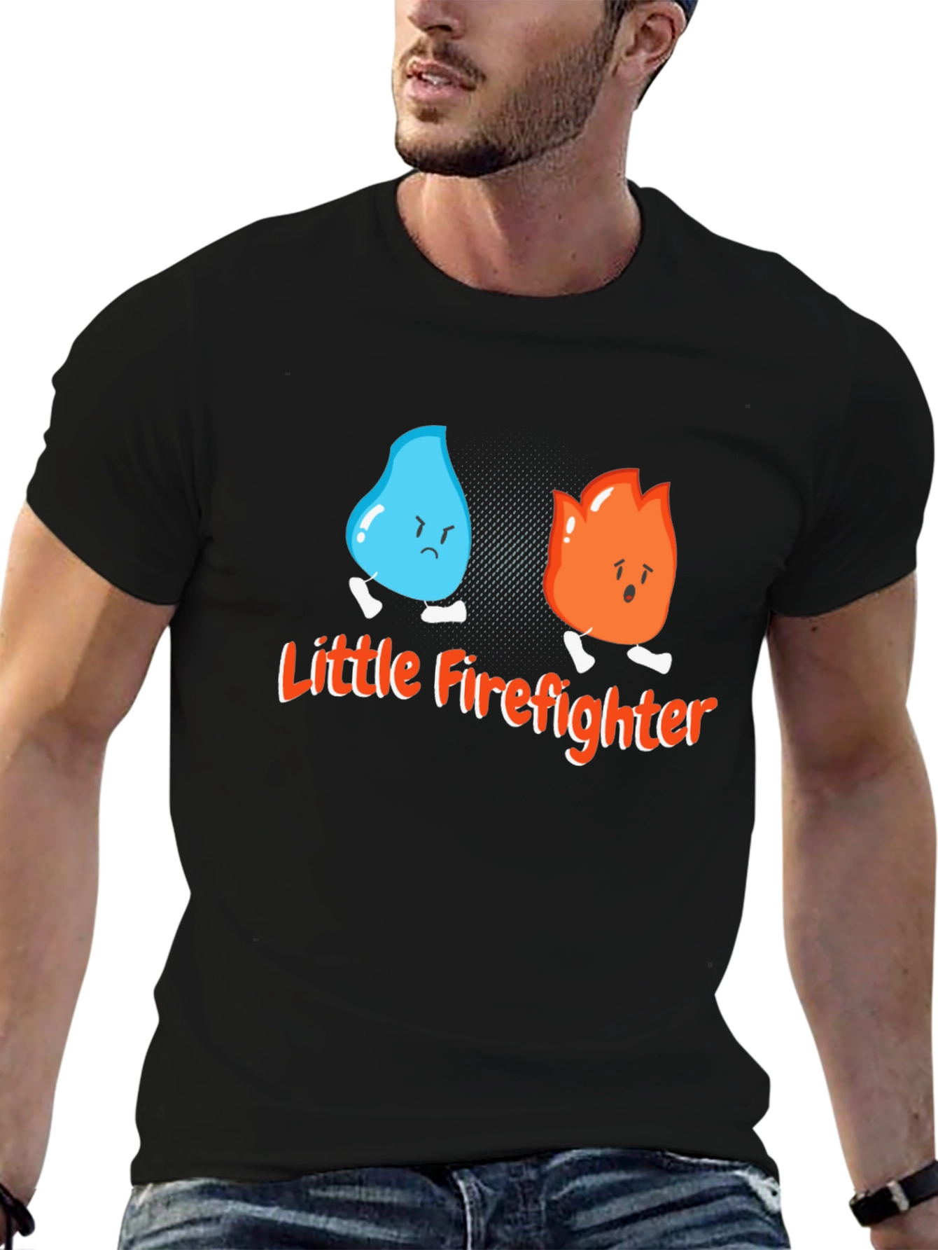 Little Firefighter Graphic T-Shirt - Unisex Cotton Tee