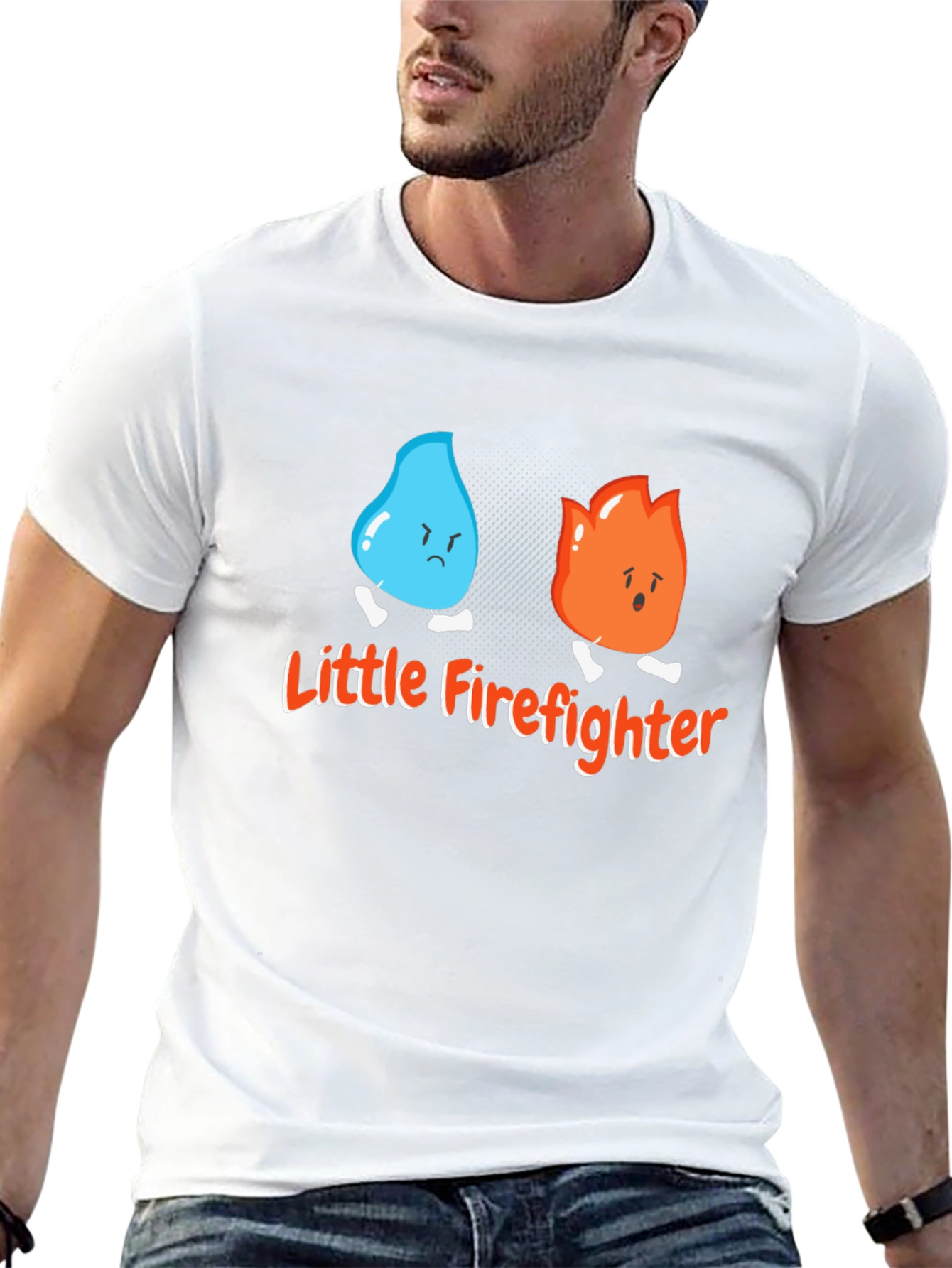 Little Firefighter Graphic T-Shirt - Unisex Cotton Tee