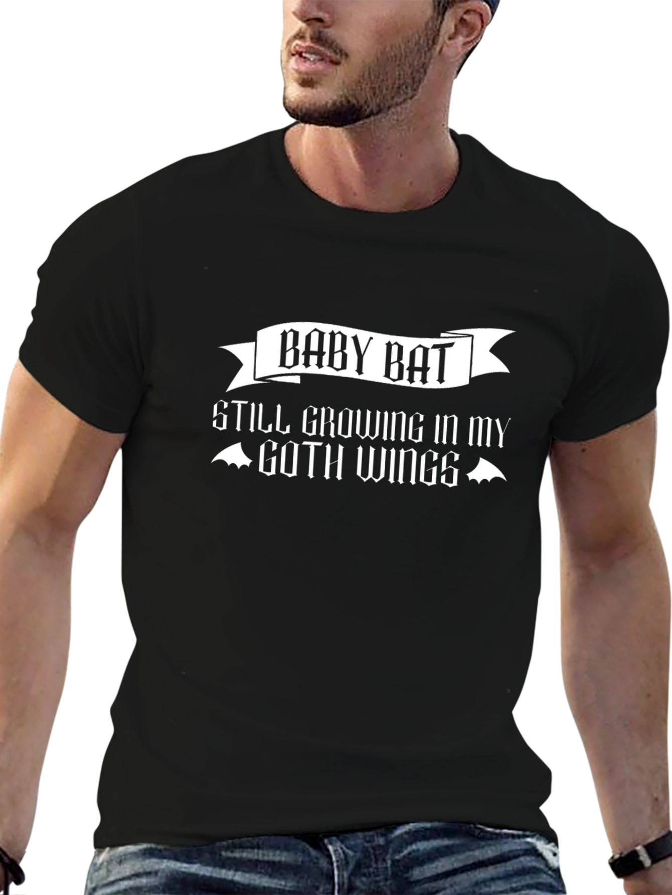 Baby Bat Goth Wings Graphic T-Shirt