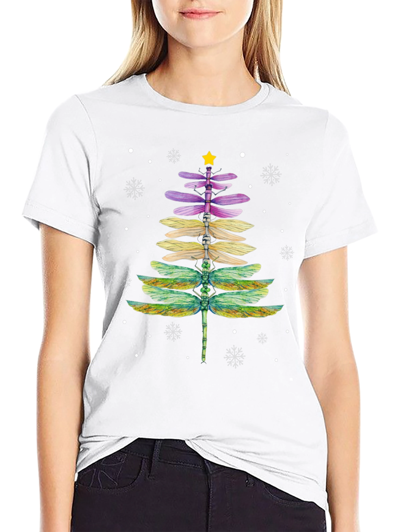 Dragonfly Christmas Tree T-Shirt