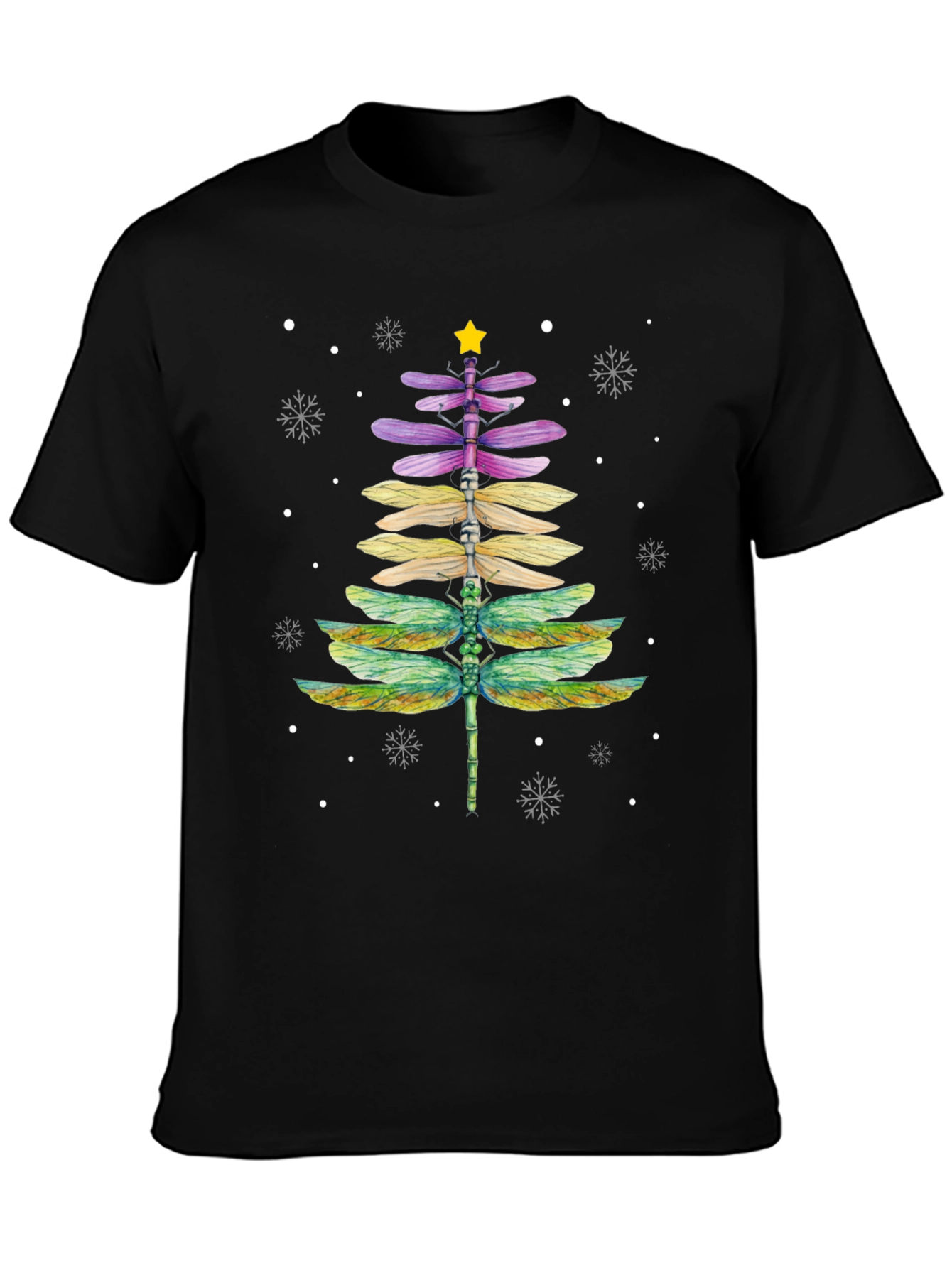 Dragonfly Christmas Tree T-Shirt