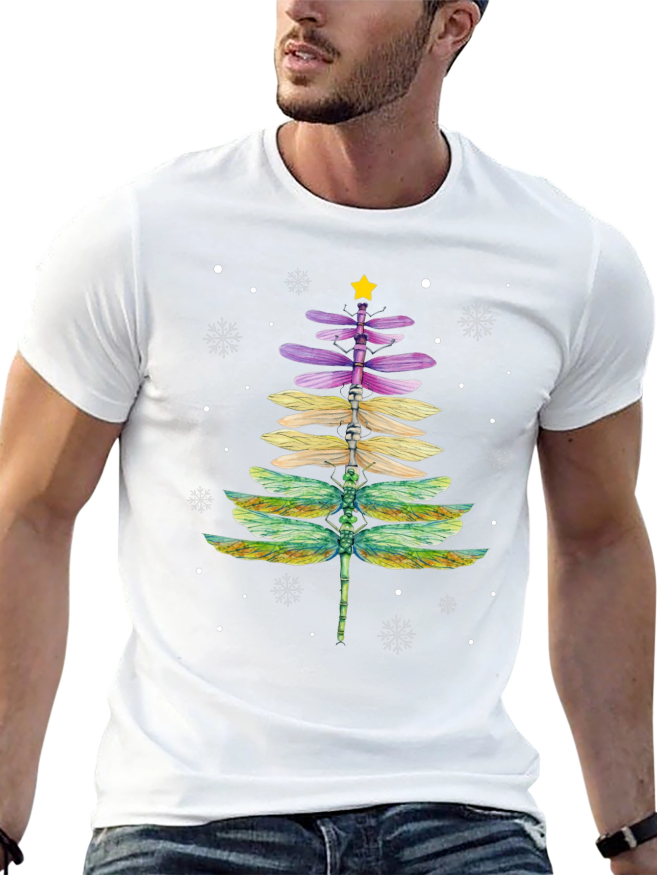 Dragonfly Christmas Tree T-Shirt