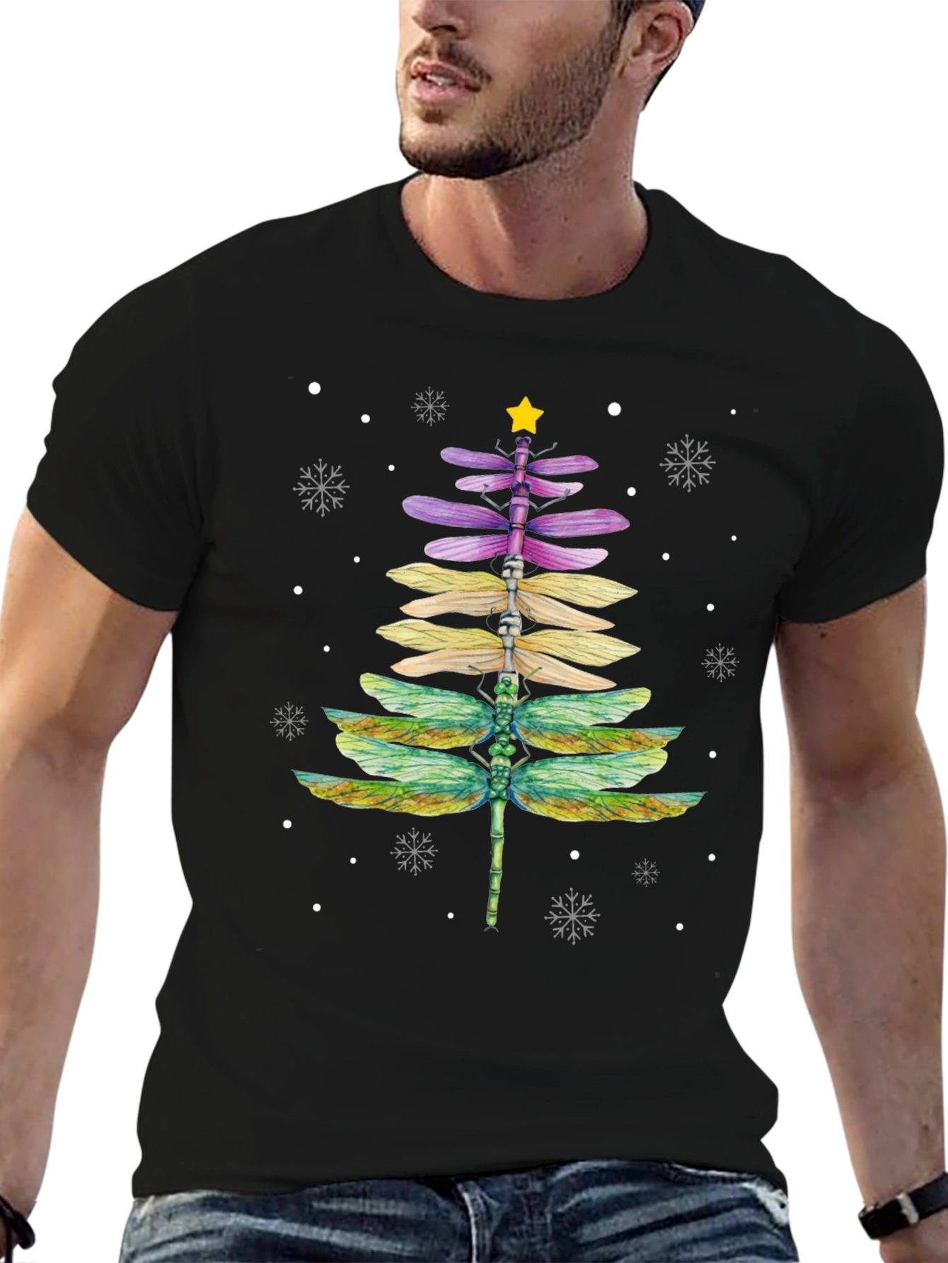 Dragonfly Christmas Tree T-Shirt