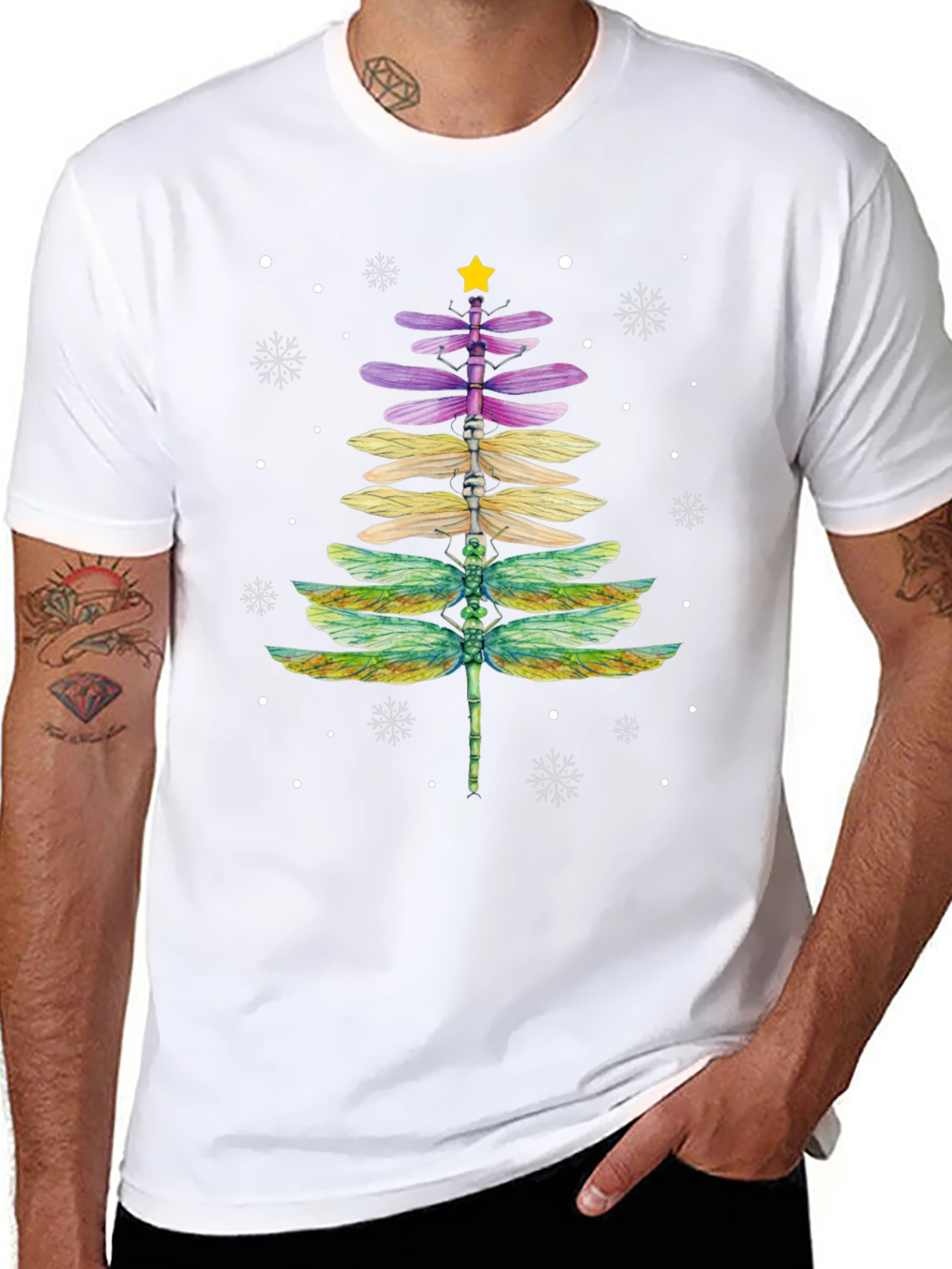 Dragonfly Christmas Tree T-Shirt