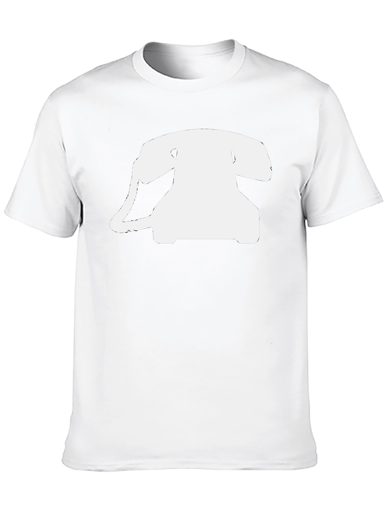 Retro Rotary Phone Graphic Tee - Black