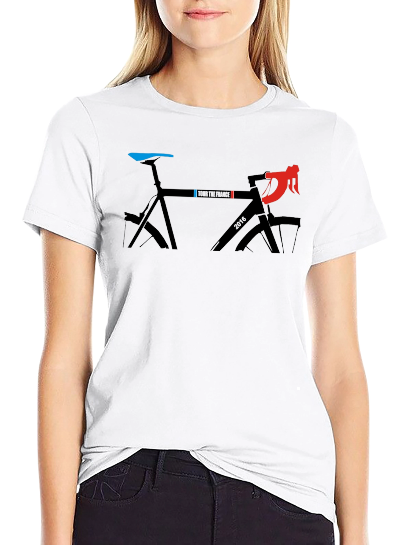 Tour de France Bike Graphic Tee - Black Cotton