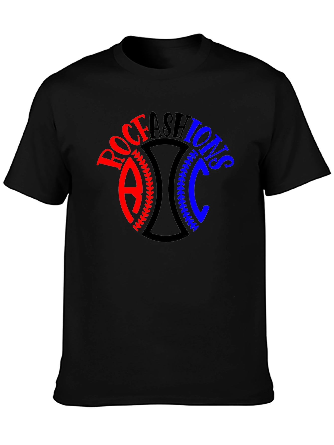 ROC Fashion Black Graphic T-Shirt
