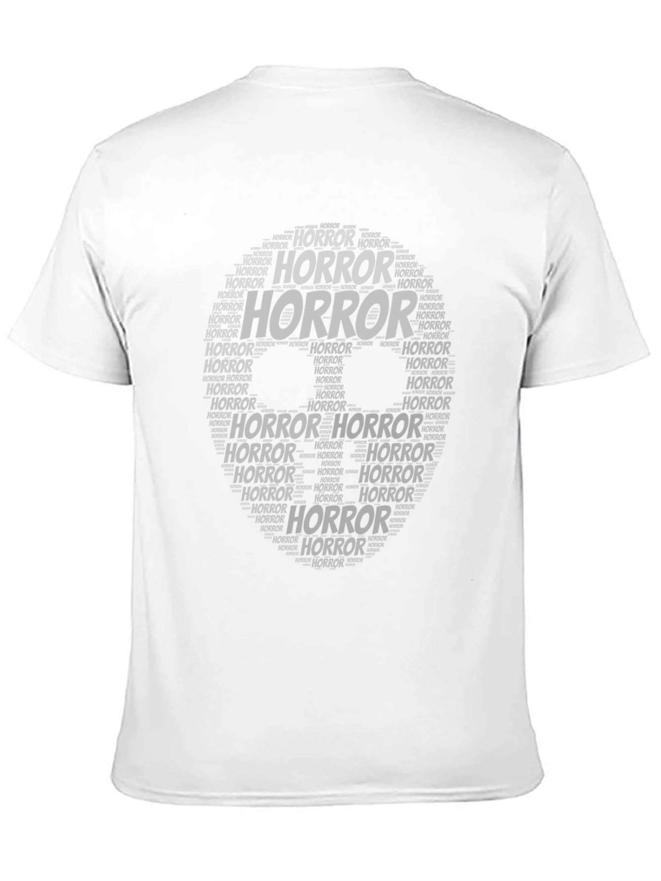 Horror Word Art Skull T-Shirt