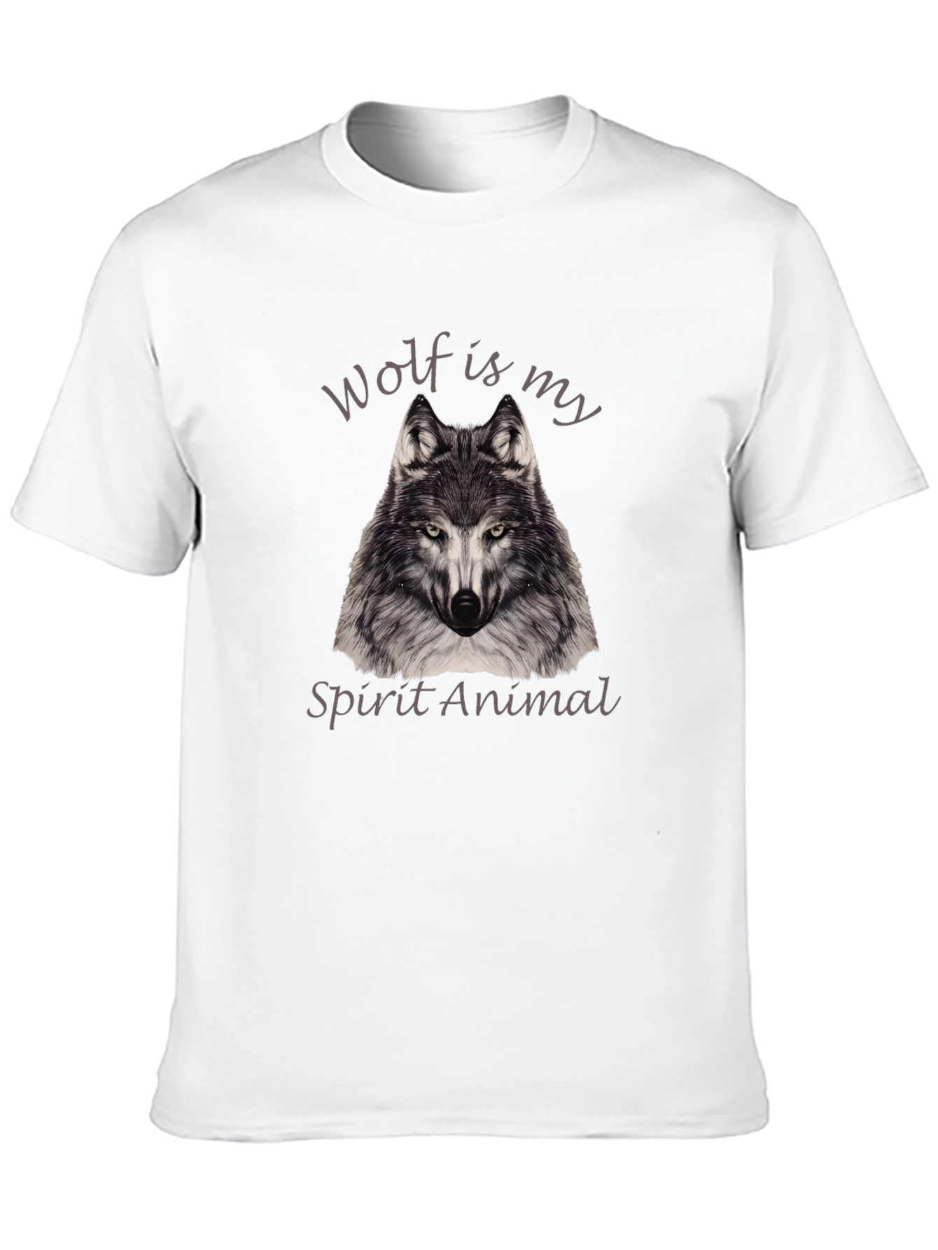 Wolf Spirit Animal Graphic Tee - Black