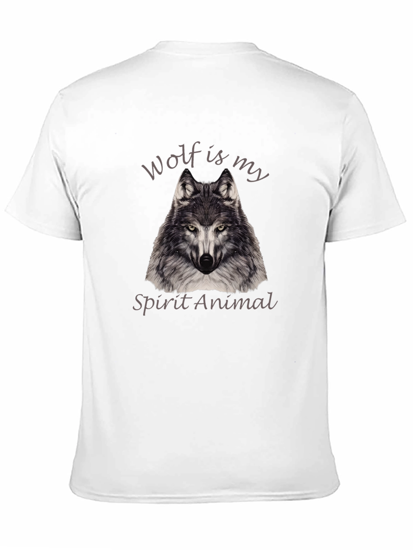 Wolf Spirit Animal Graphic Tee - Black
