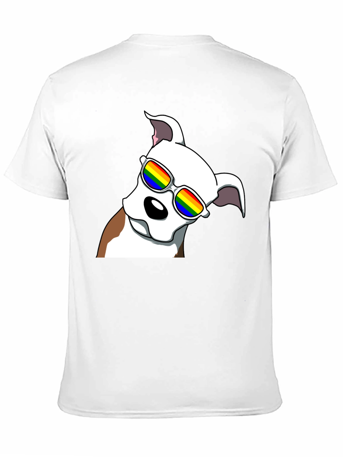 Cool Dog Tee - Rainbow Glasses Black T-Shirt