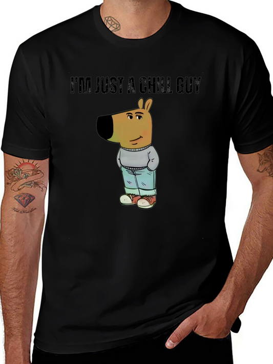 Chill Guy Cartoon Dog T-Shirt