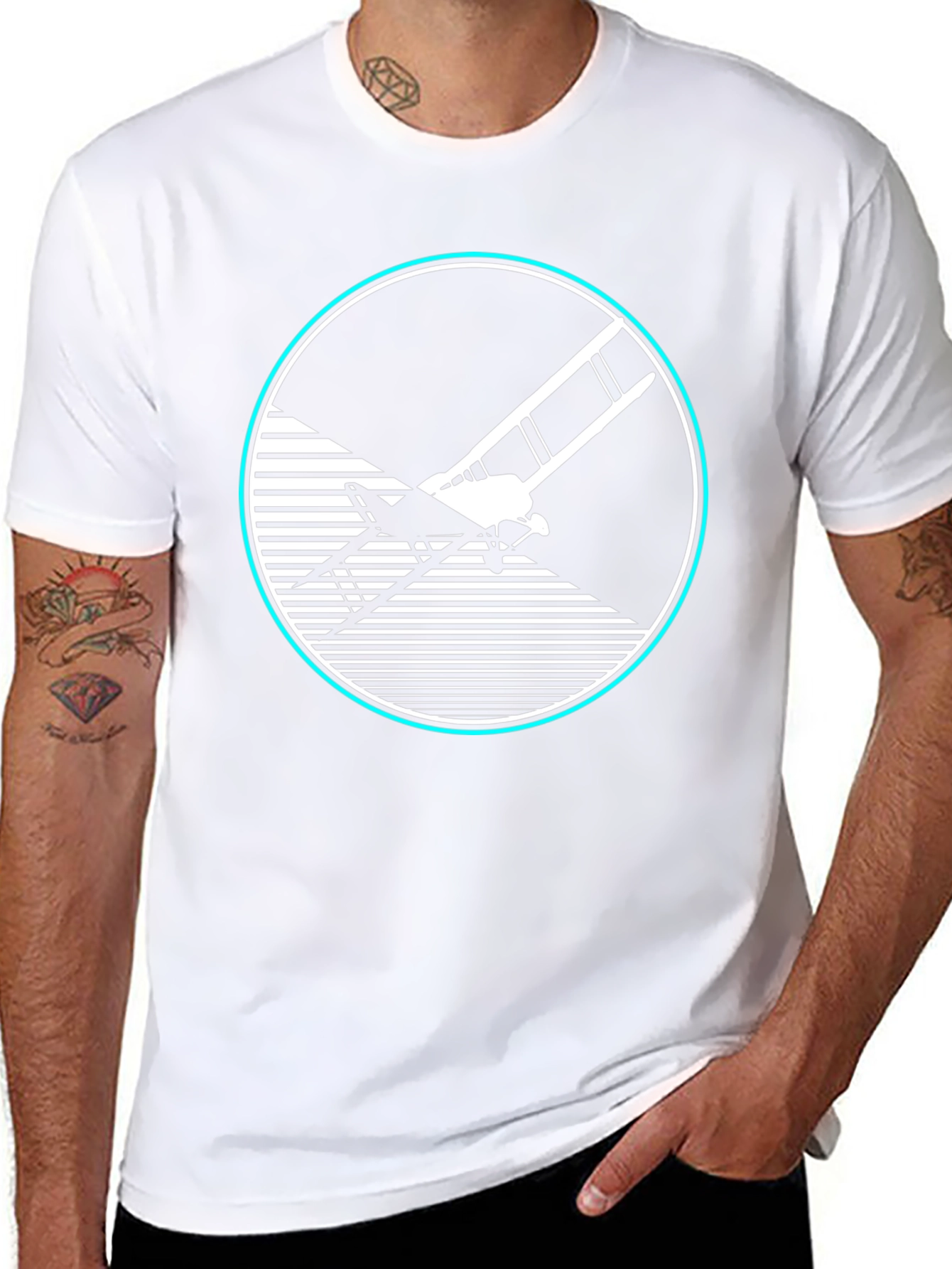 Retro Biplane Graphic Tee - Aviation Style