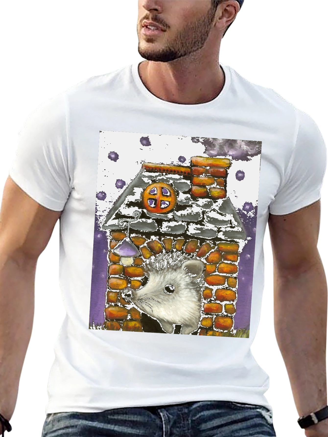 Hedgehog in Brick House T-Shirt