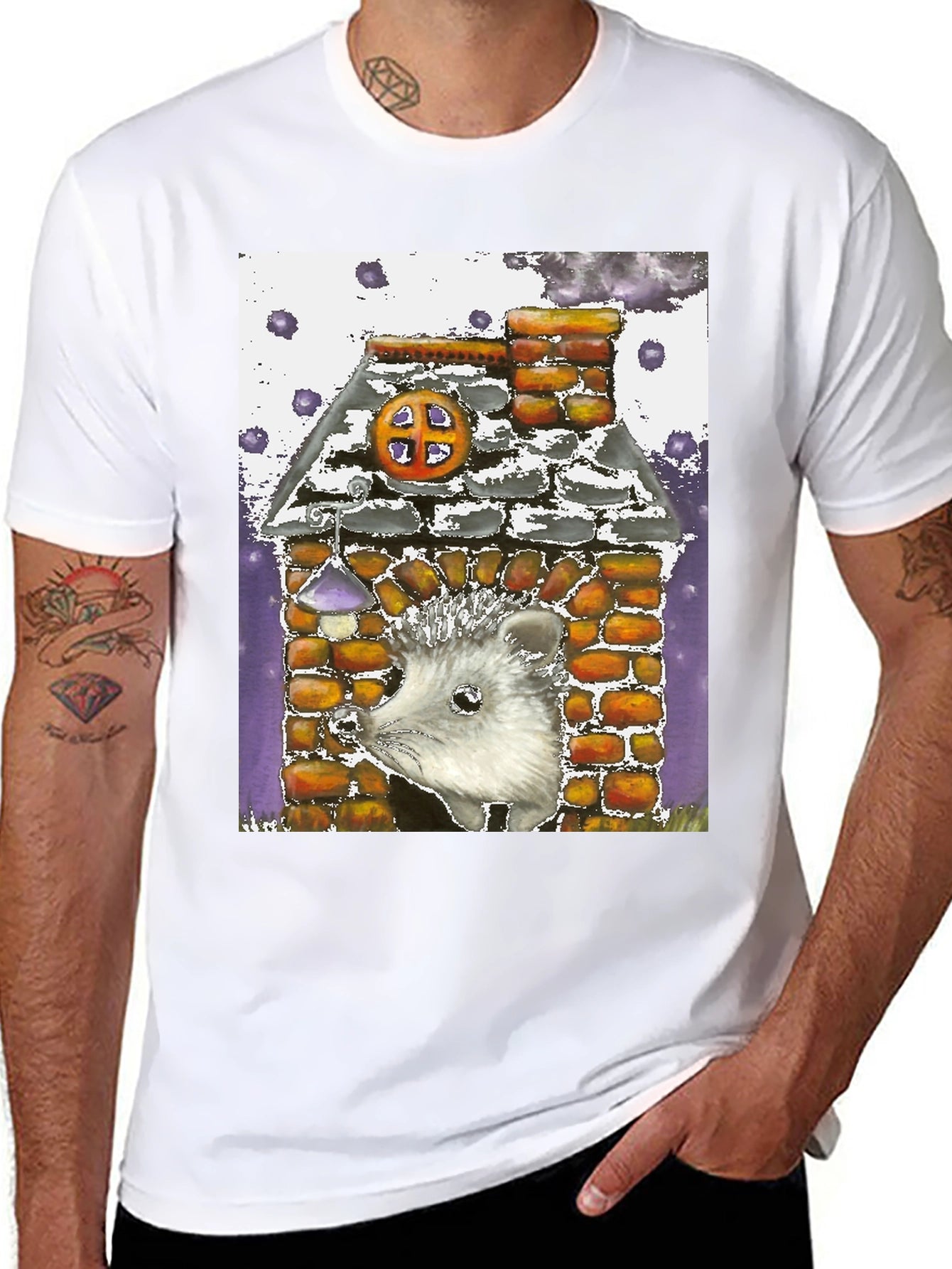 Hedgehog in Brick House T-Shirt