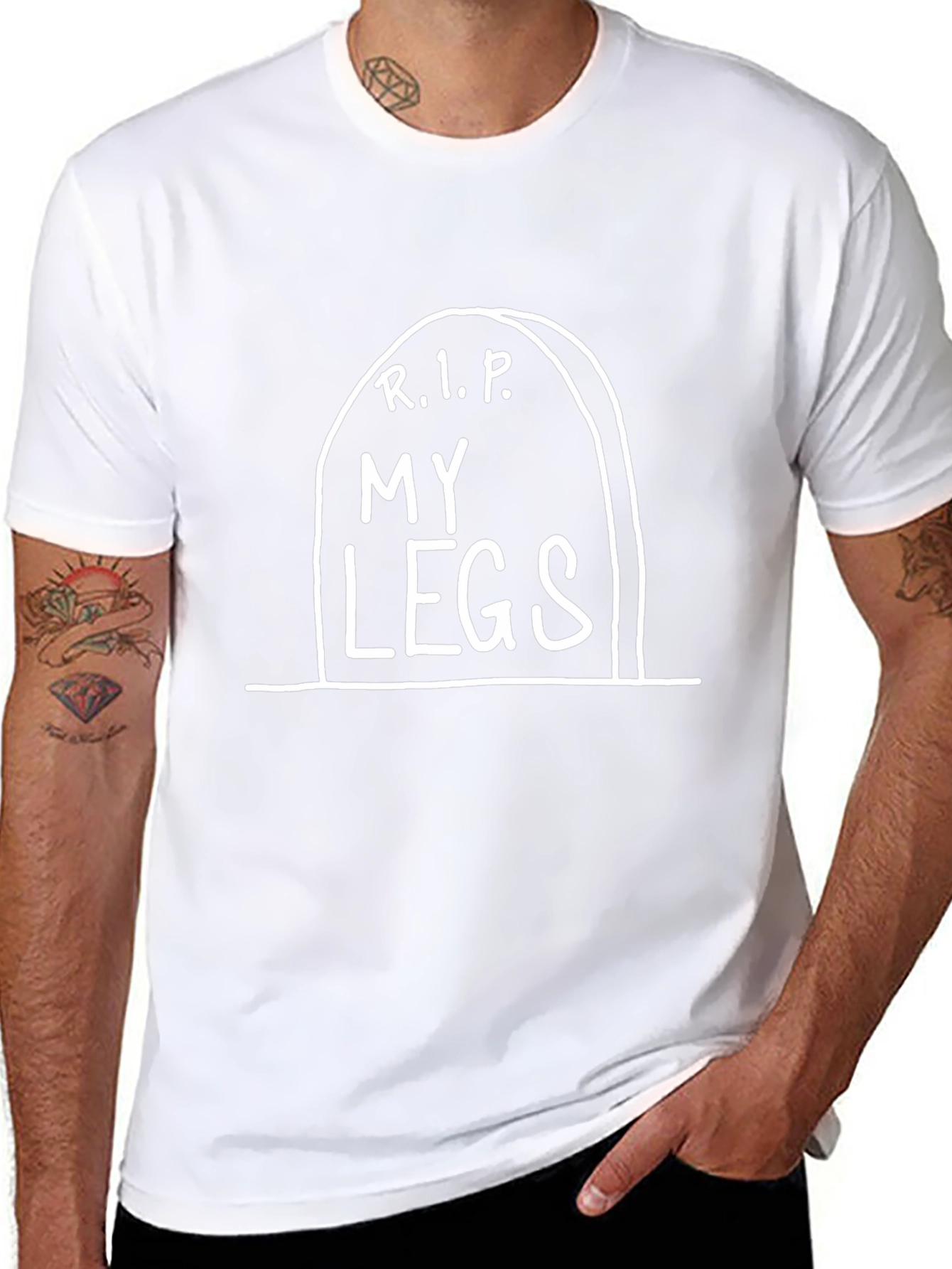 R.I.P. My Legs Funny Black Graphic Tee