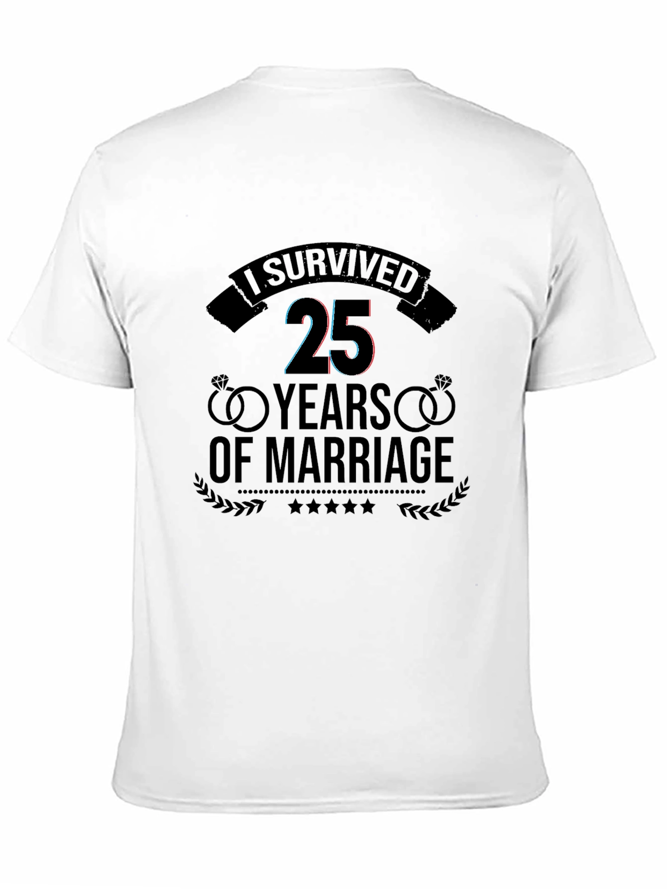 I Survived 25 Years Anniversary Black T-Shirt
