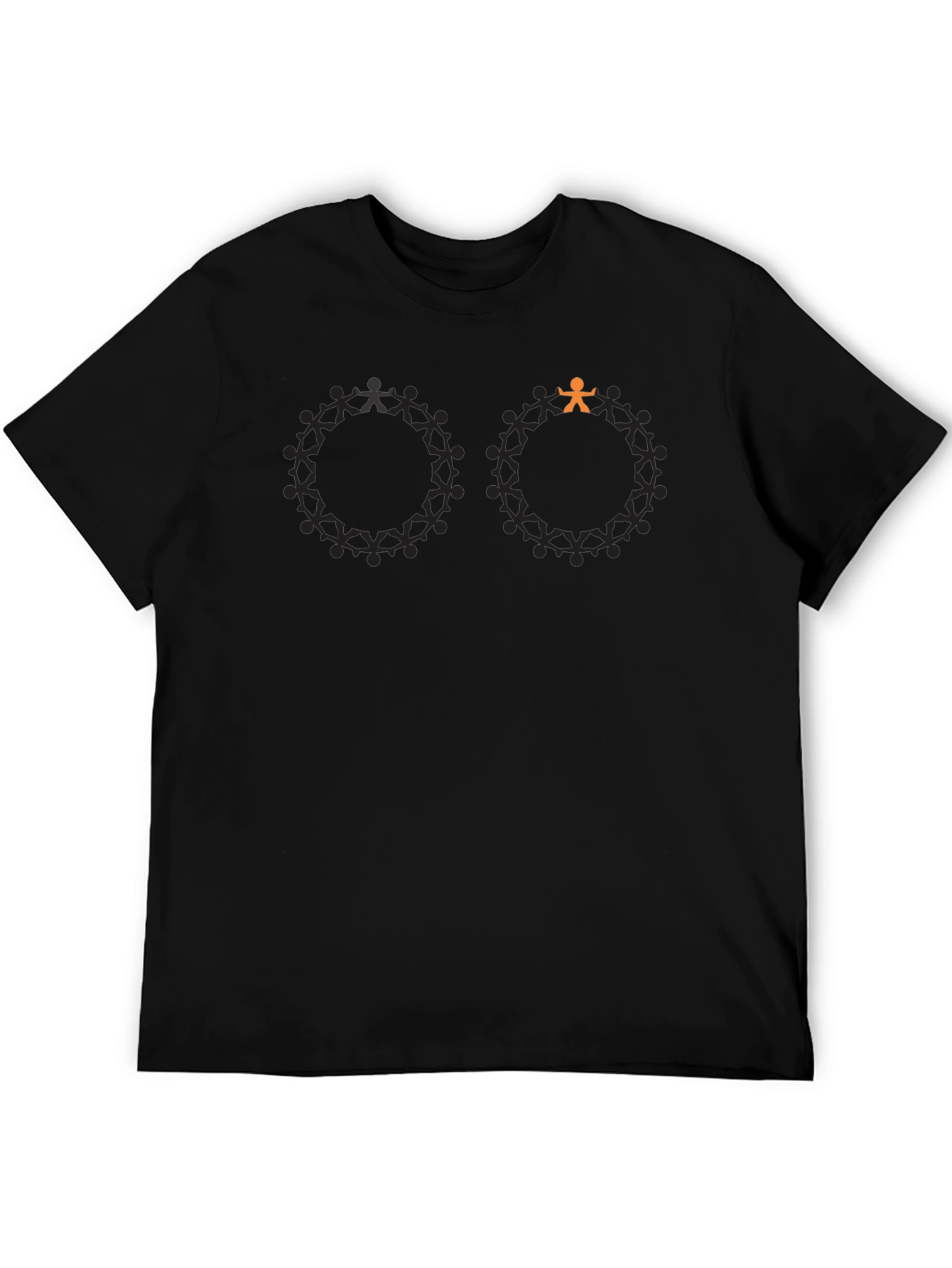 Unique Silhouette People Circle Graphic Tee