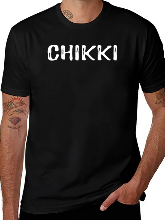 Chikki Graphic Tee - Black Casual T-Shirt