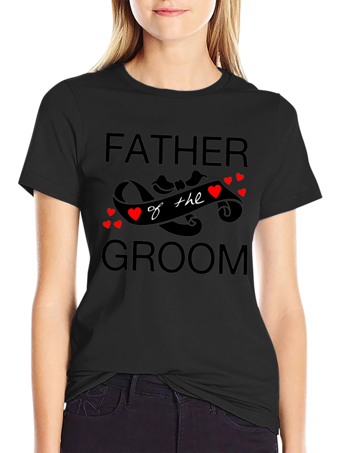 Father of the Groom Black T-Shirt