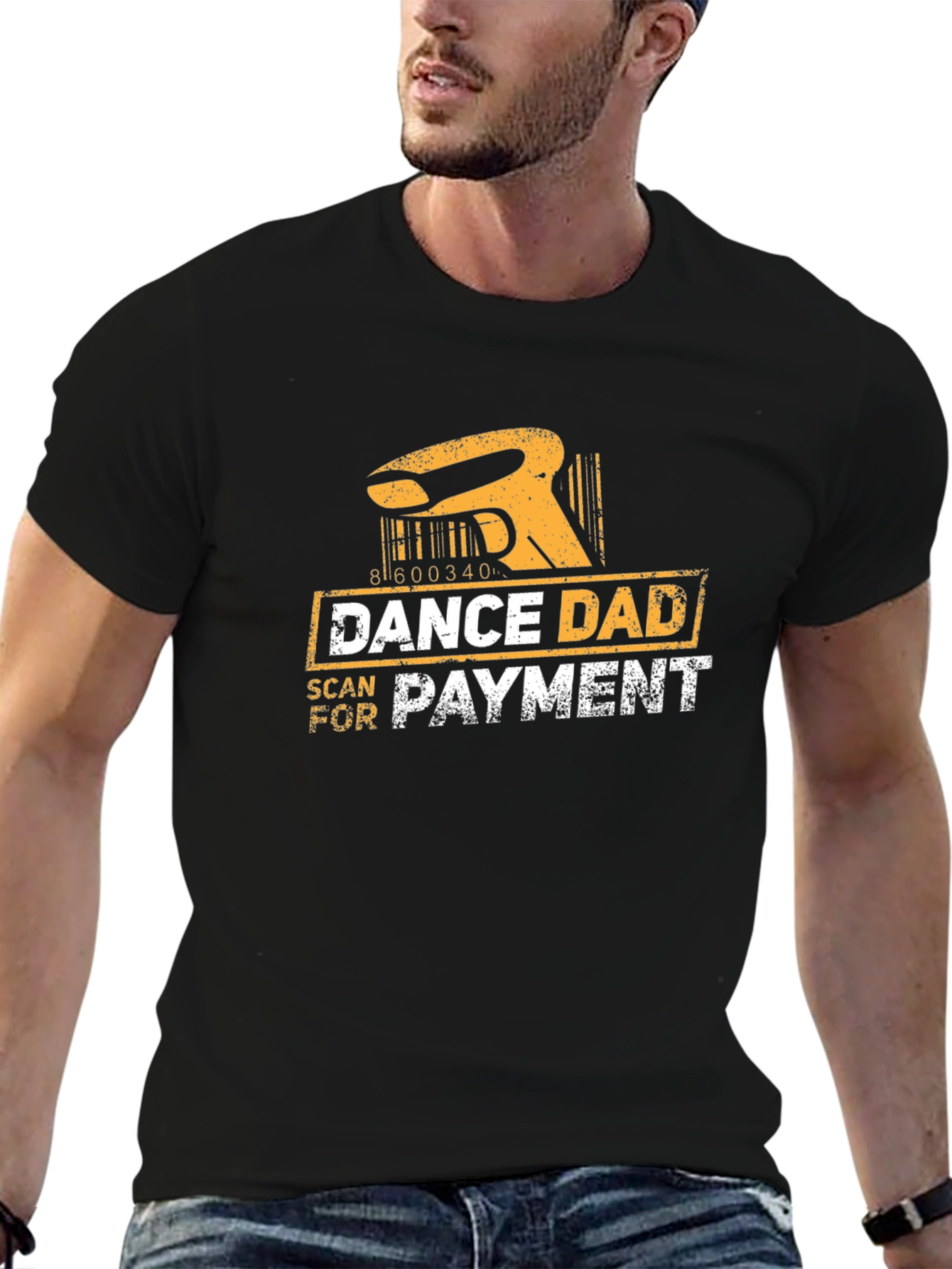 Dance Dad Scan for Payment Black T-Shirt