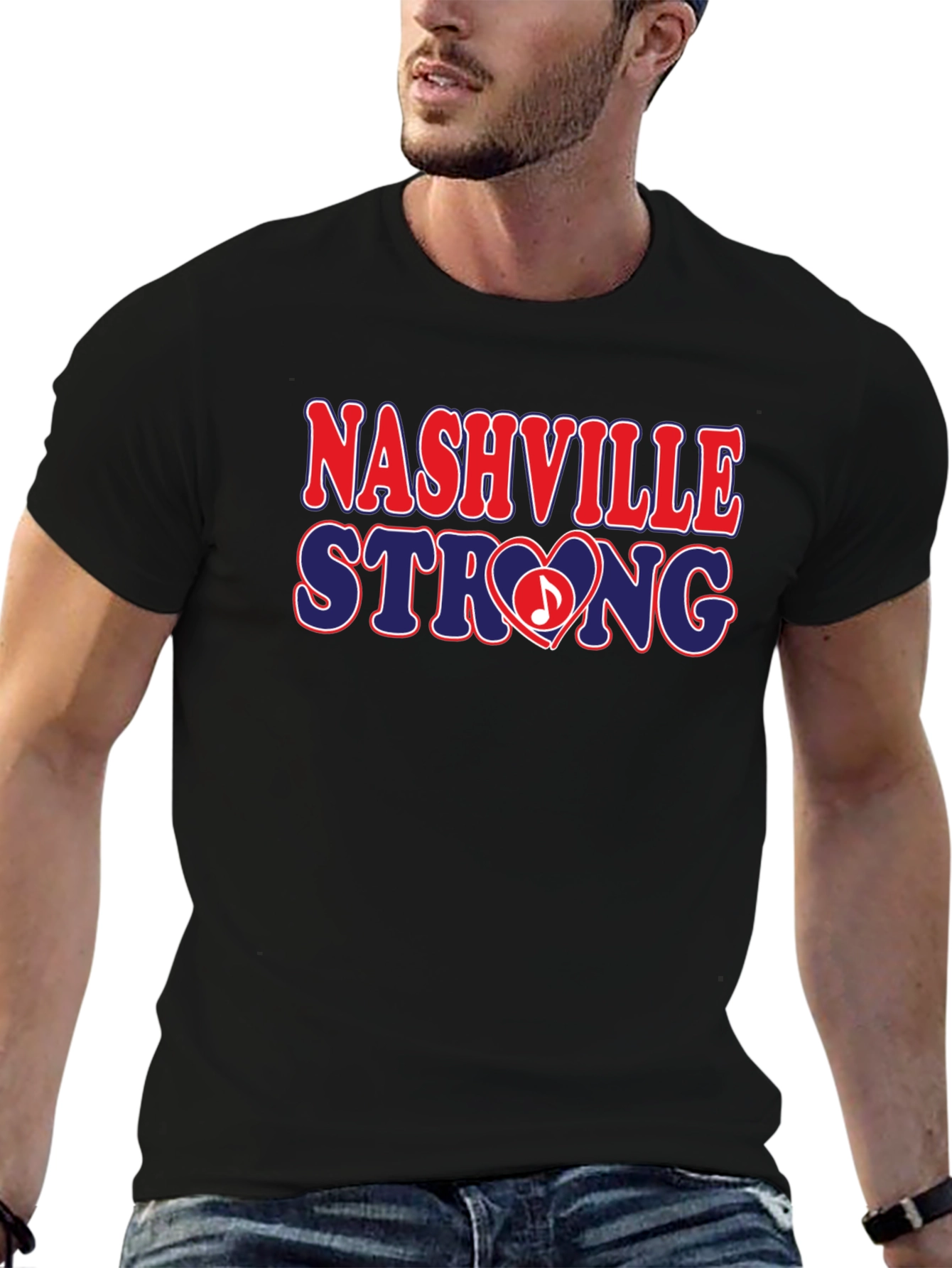 Nashville Strong Graphic Tee - Black